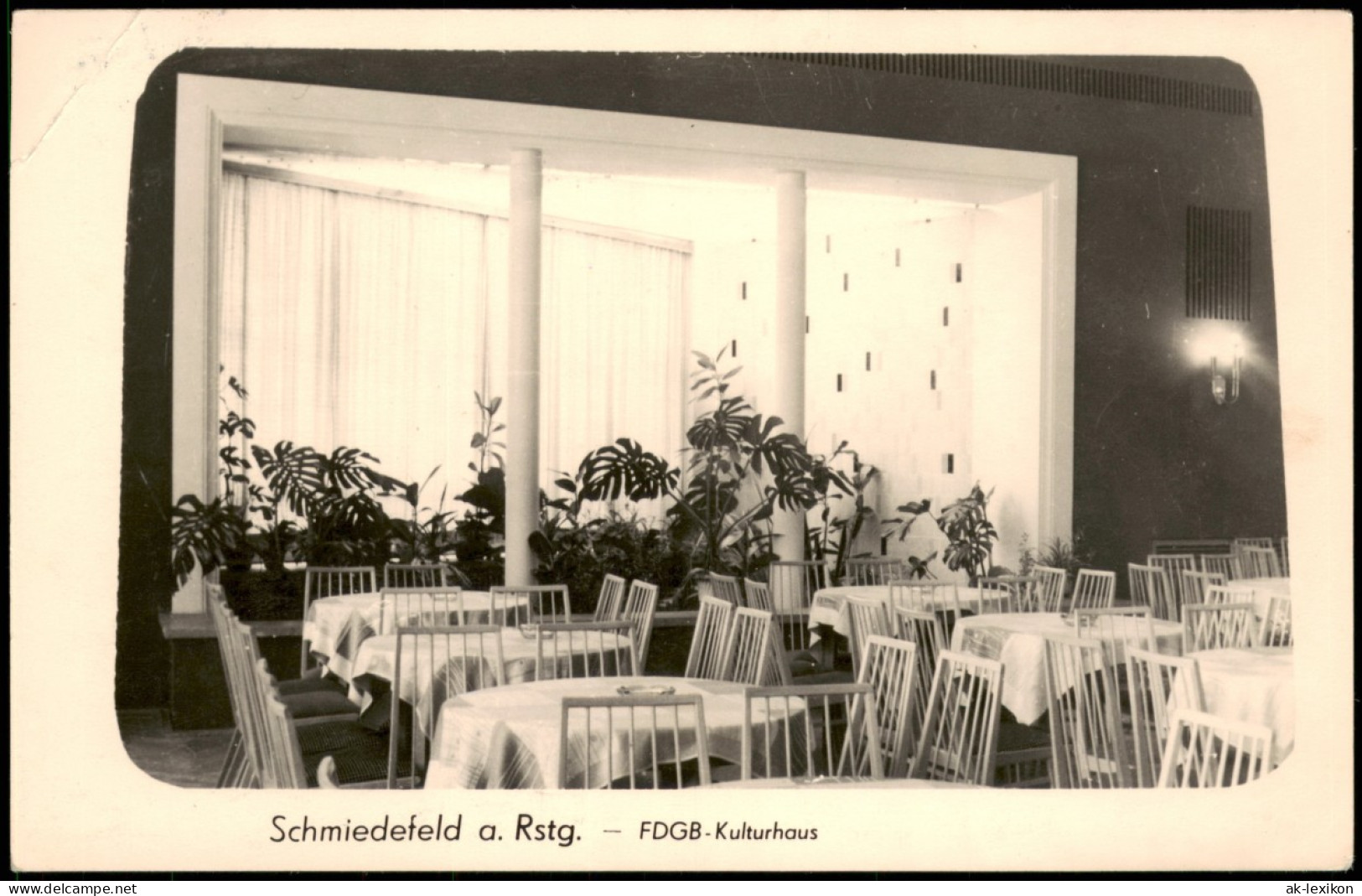 Ansichtskarte Schmiedefeld (Rennsteig) Kulturhaus - Saal, Fotokarte 1962 - Schmiedefeld