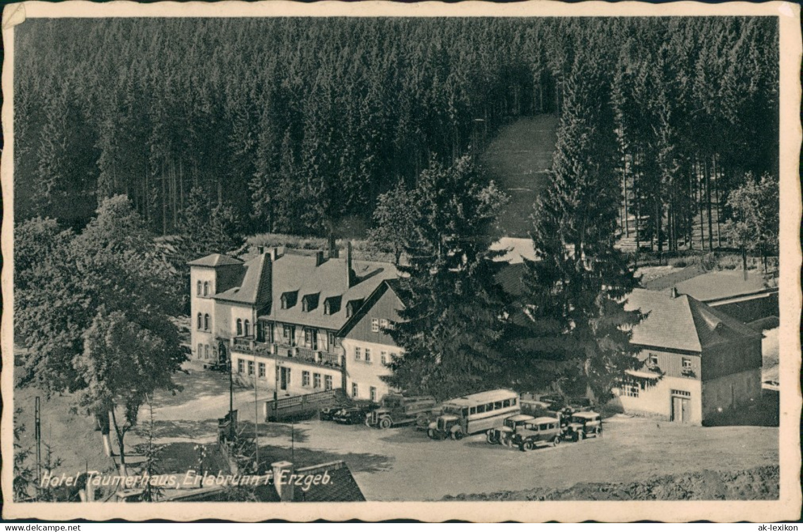 Ansichtskarte Erlabrunn-Breitenbrunn (Erzgebirge) Partie Am Täumerhaus 1936 - Breitenbrunn
