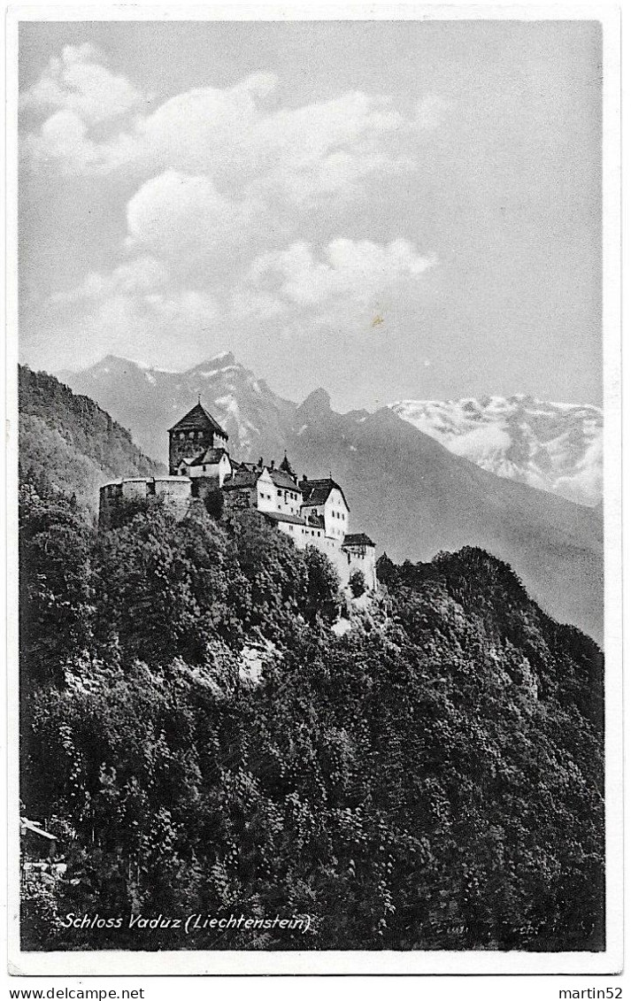 Liechtenstein / Austria 1935: Bild-PK / CPI Schloss Vaduz (Liechtenstein) Michel-N° 573 Mit Stempel HOHENEMS 21.V.35 - Covers & Documents