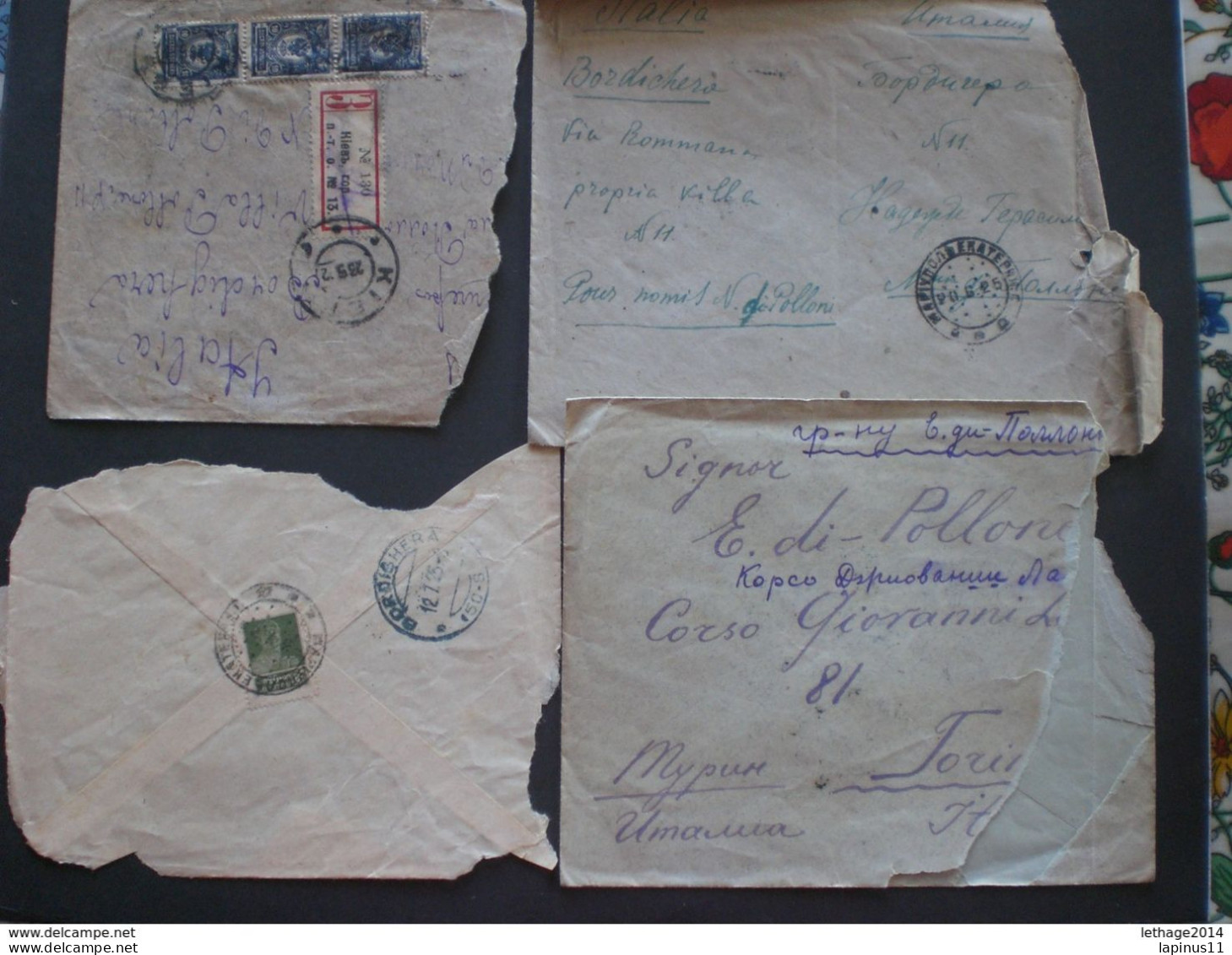 RUSSIA RUSSIE РОССИЯ STAMPS COVER 1923 4 REGISTER MAIL RIF.TAGG. (26) - Briefe U. Dokumente