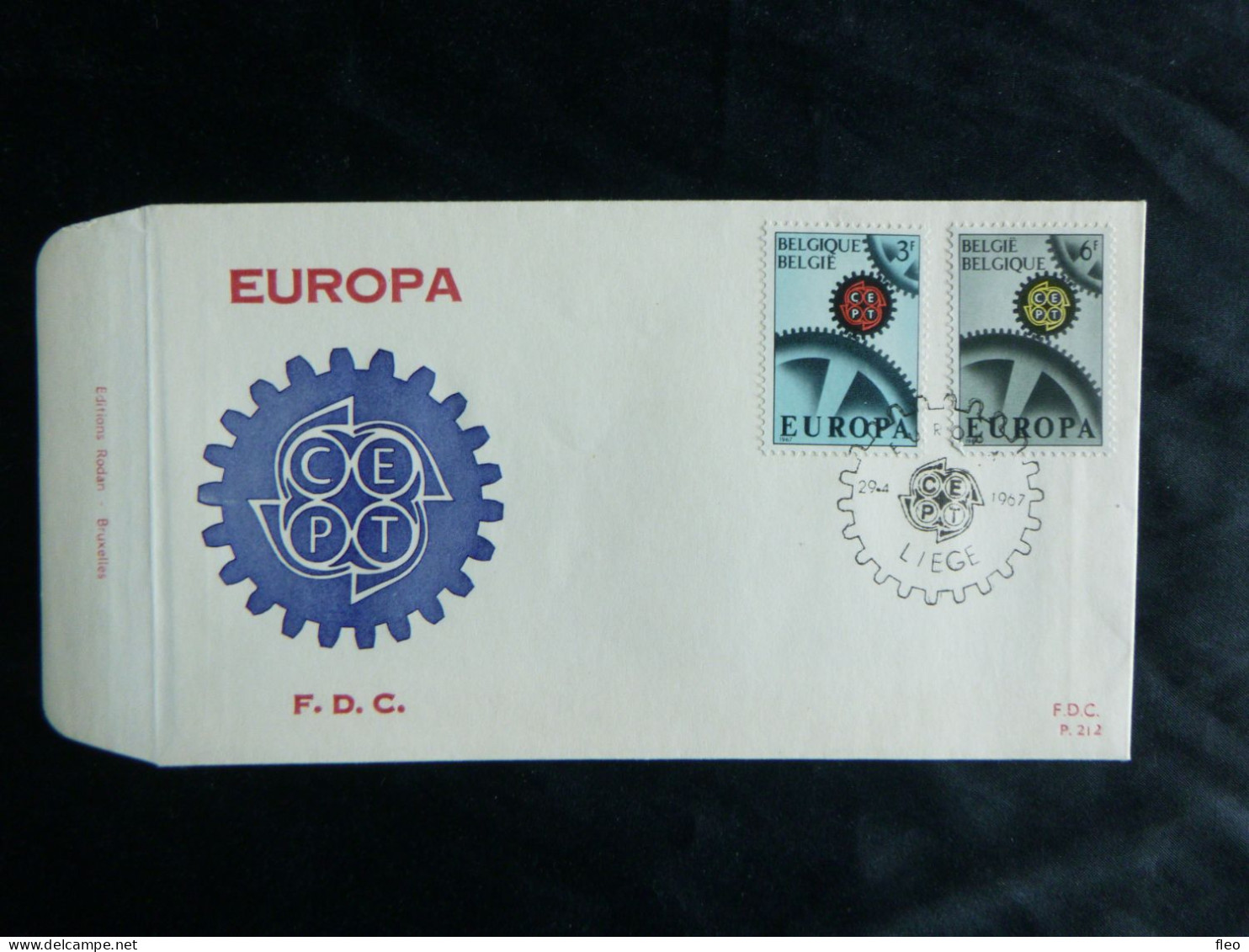 1967 1415 & 1416  FDC( Liége) : " EUROPA 1967 " - 1961-1970