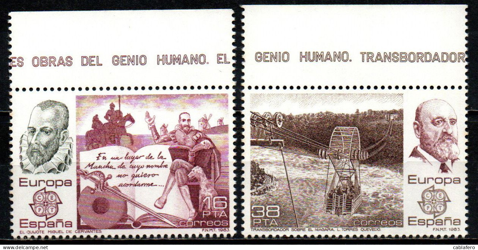 SPAGNA - 1983 - EUROPA UNITA: GRANDI OPERE DEL GENIO UMANO - MIGUEL DE CERVANTES - MNH - Neufs
