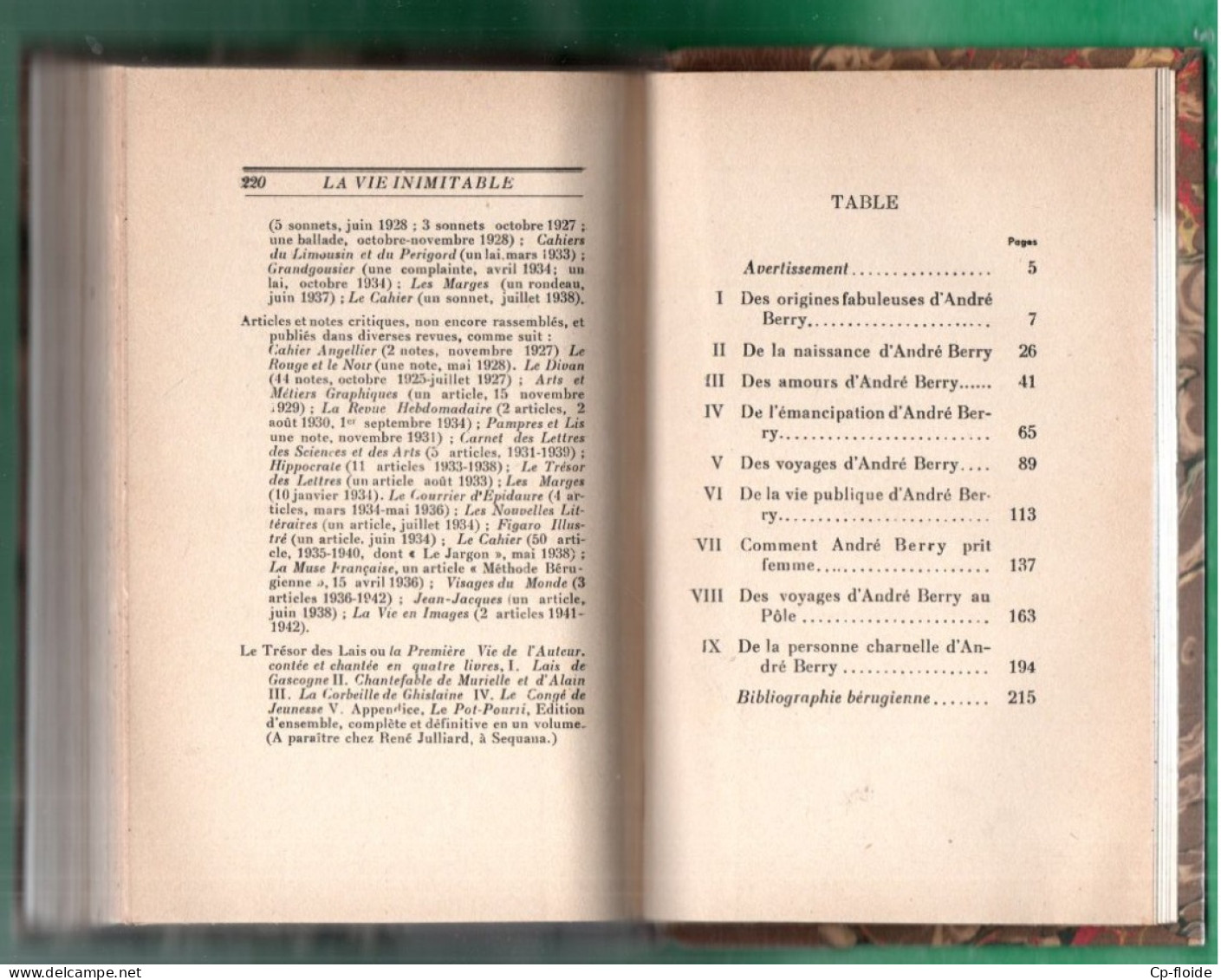 LIVRE . " LA VIE INIMITABLE D'ANDRÉ BERRY " . LE TROUVÈRE GASCON . PIERRE LABRACHERIE - Réf. N°309L - - Sociologie