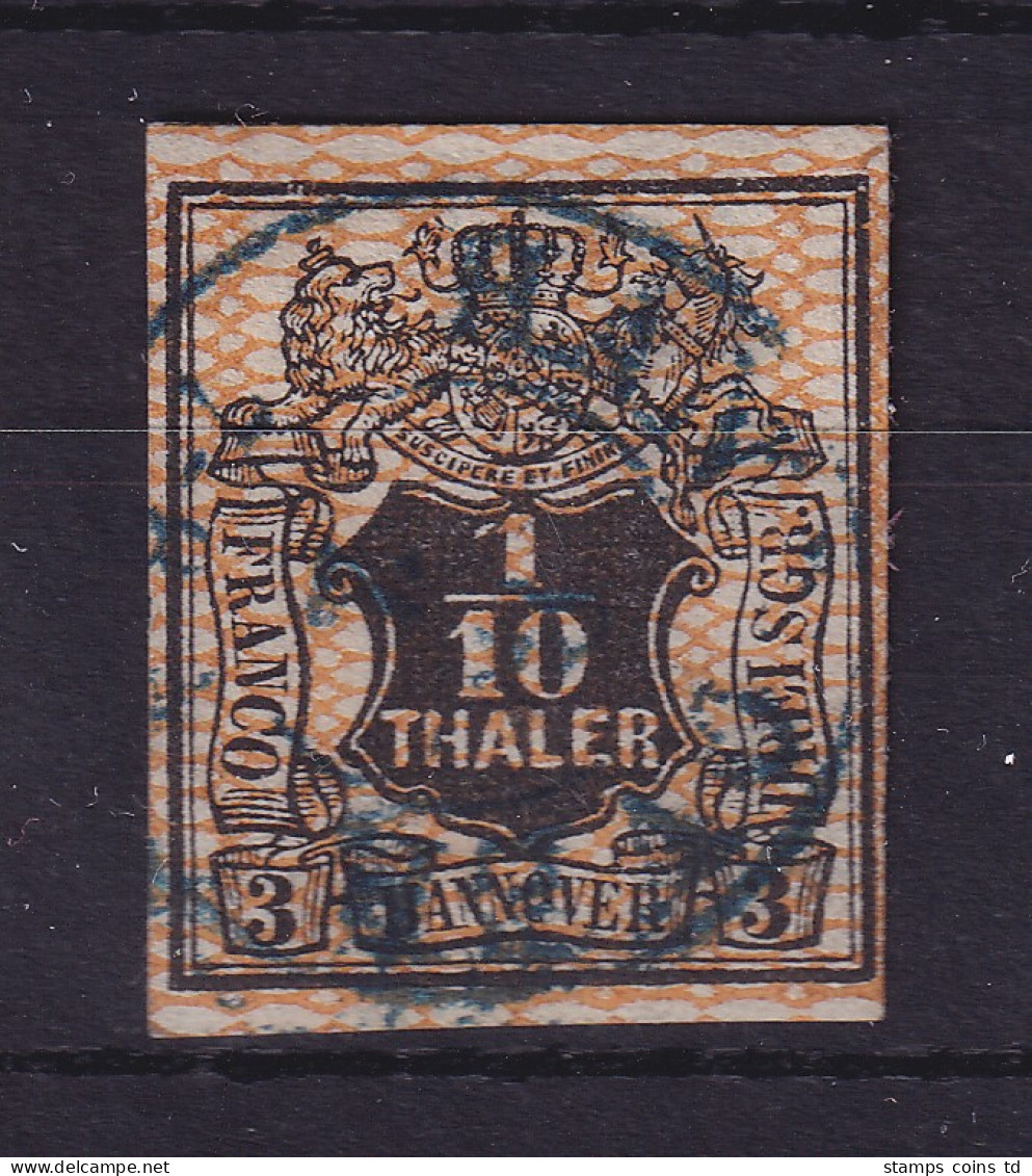 Hannover 1856/57 Wappen 1/10 Taler Mi.-Nr. 12 Gestempelt - Hanovre