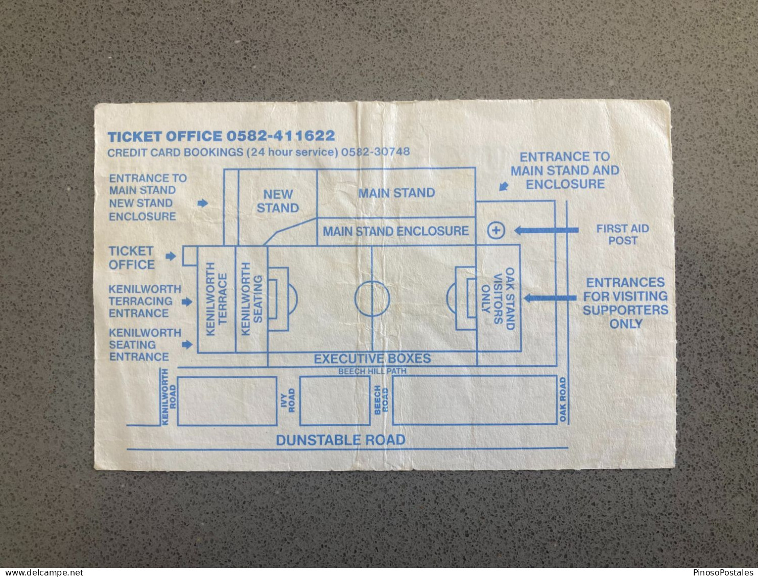 Luton Town V Wolverhampton Wanderers 1993-94 Match Ticket - Tickets D'entrée