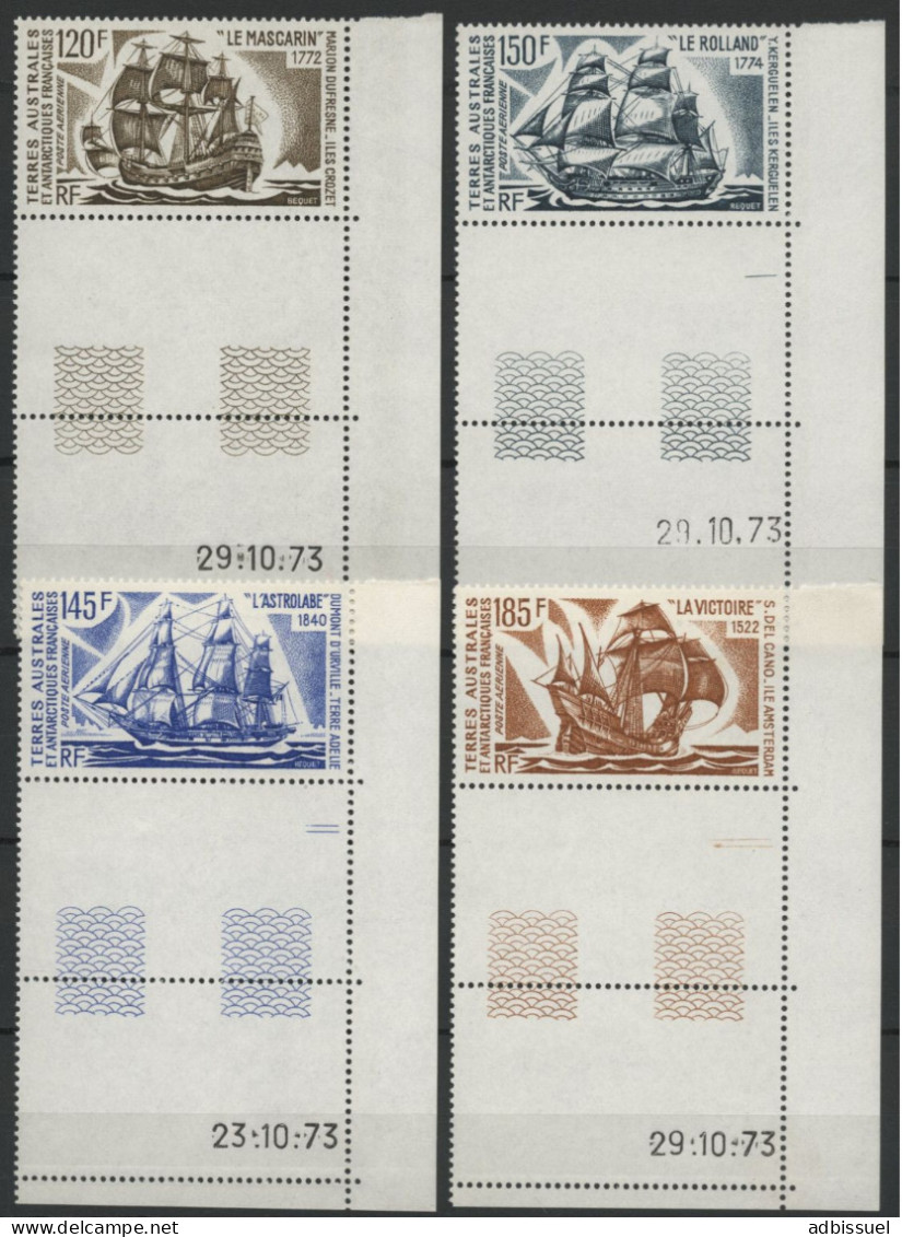 TAAF Poste Aérienne PA N° 30 à 33. Neufs Sans Charnière ** (MNH) "Bateaux" TB - Poste Aérienne