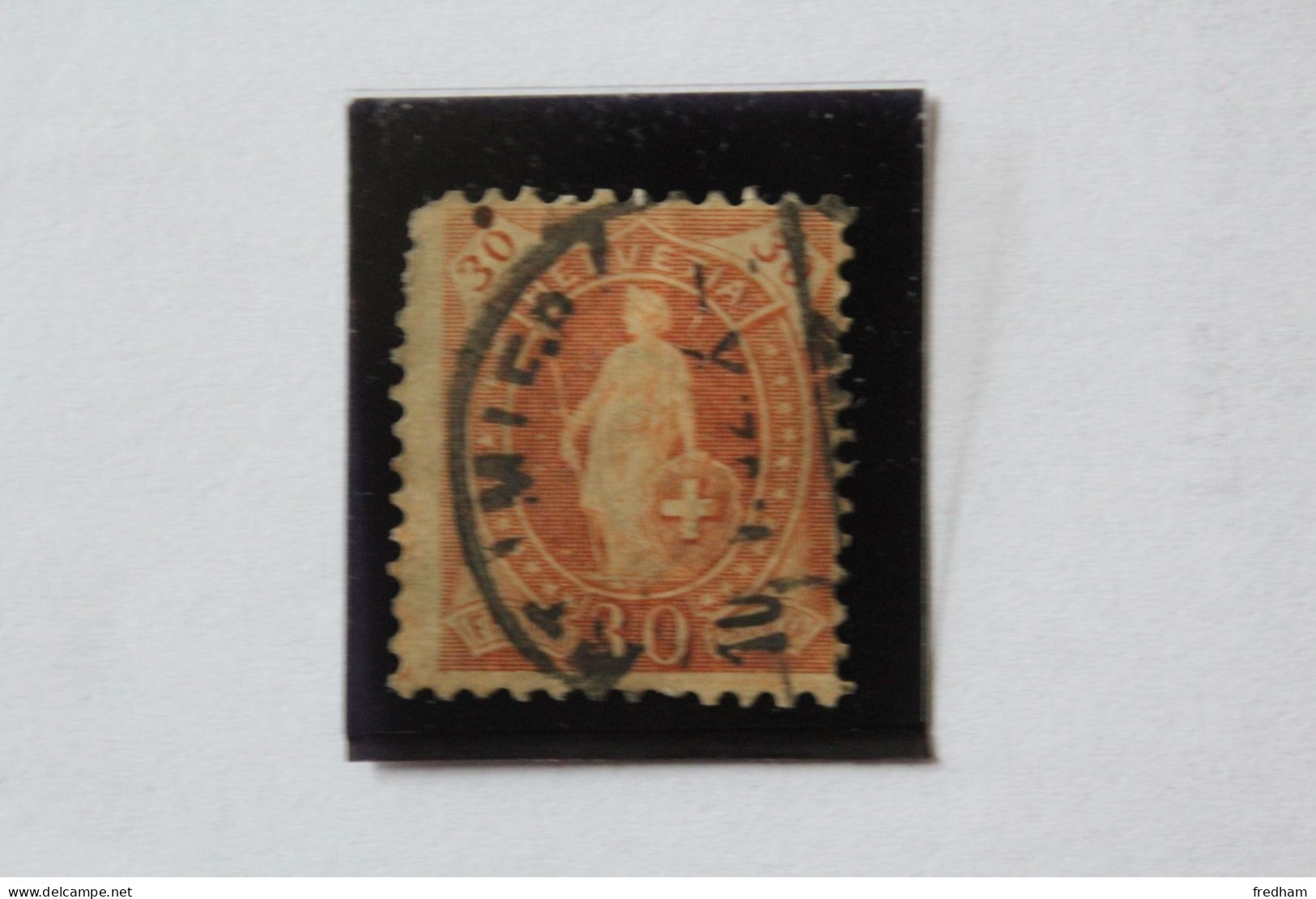 SUISSE TIMBRE HELVETIA  DEBOUT30CT  TYPE A DEFINIR   OBLITERE ... - Gebraucht