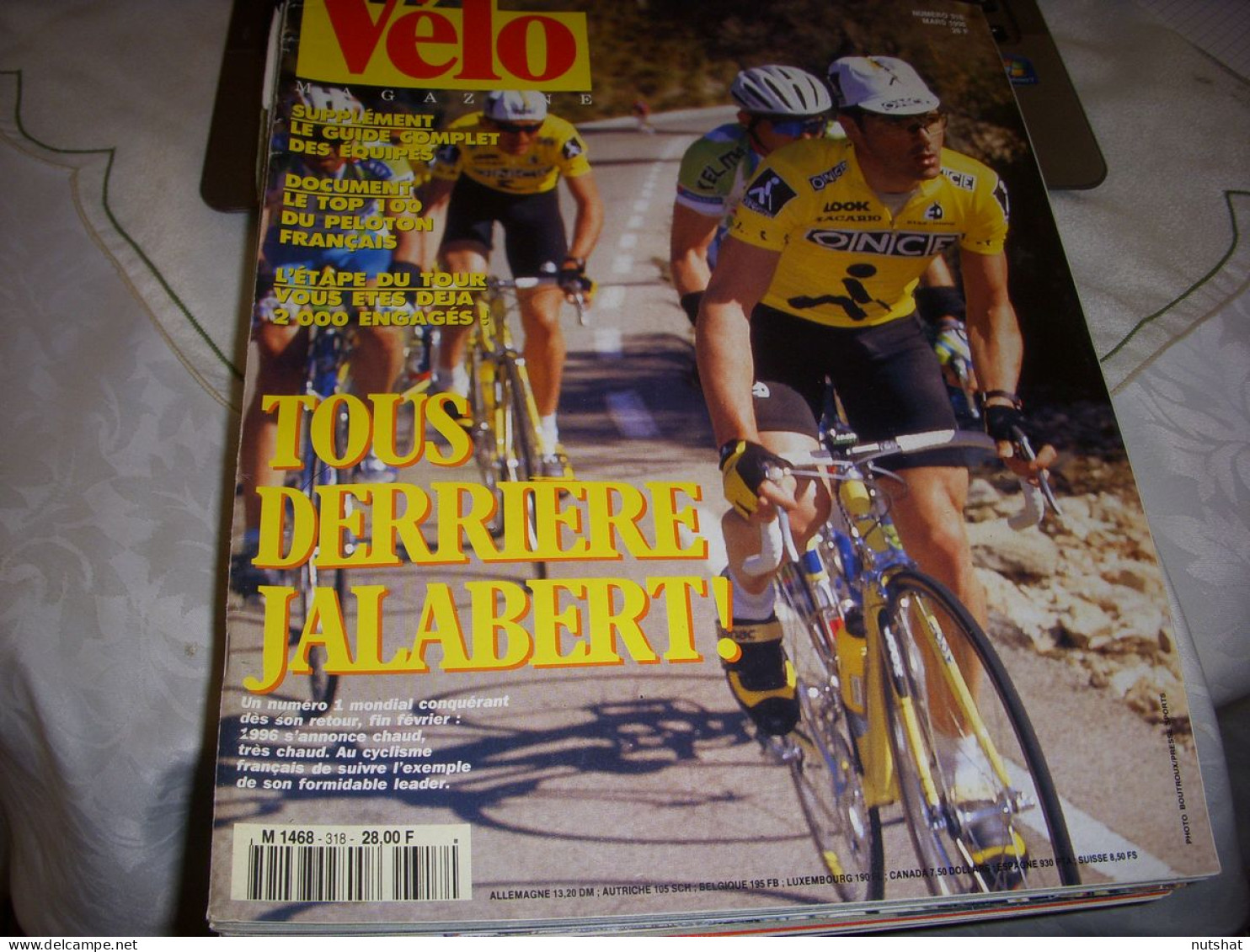 VELO MAG 318 03.1996 JALABERT CALENDRIER EQUIPES BERZIN MAGNIEN PELOTON FRANCE - Deportes