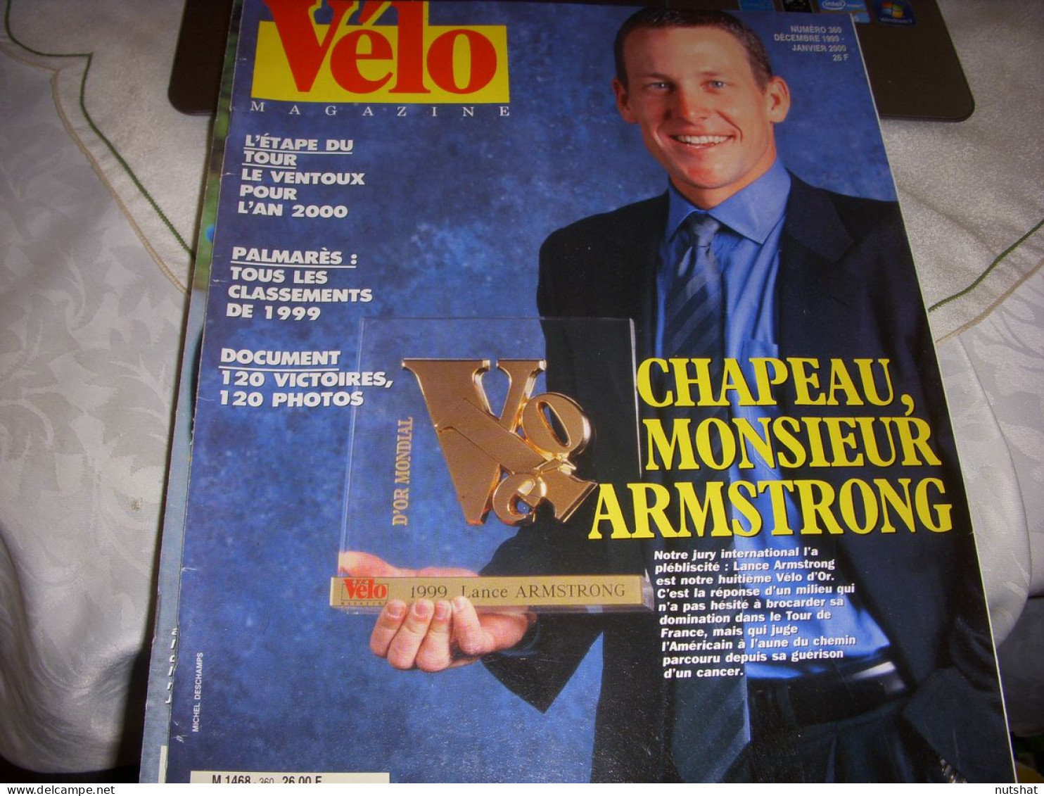 VELO MAG 360 12.1999 VELO OR AMSTRONG LIVRE OR 99 ÏSTE CHPT MONDE GANE BALLANGER - Deportes