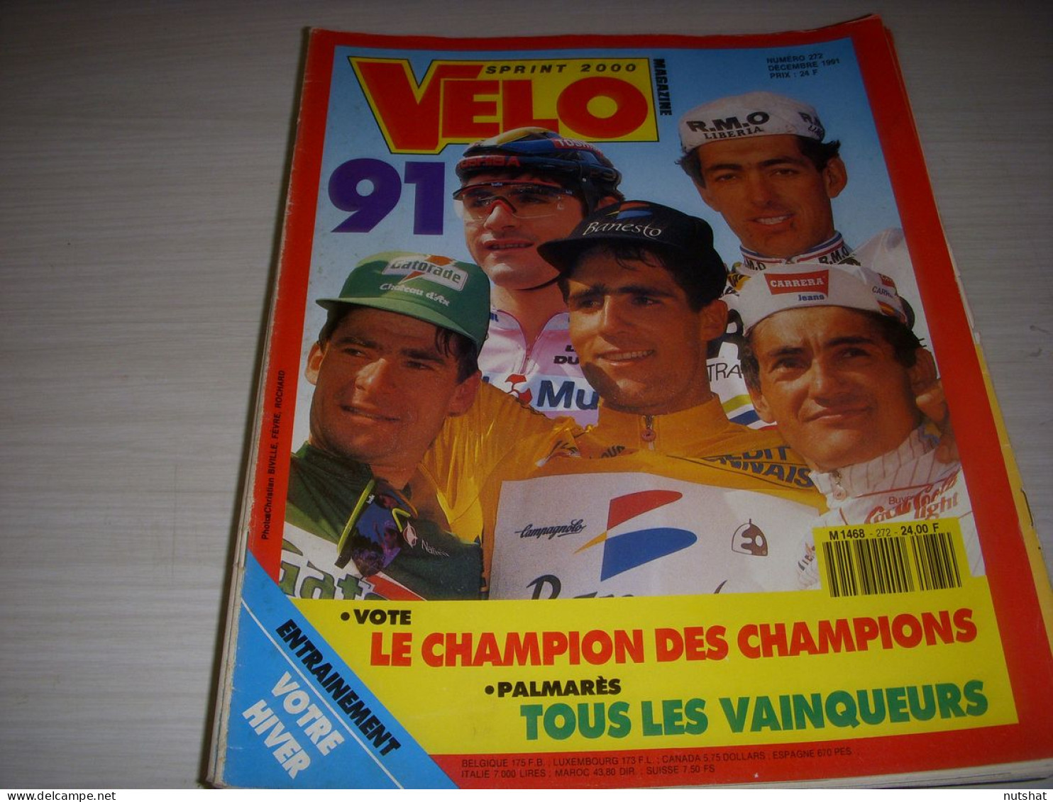 VELO MAG 272 12.1991 LIVRE OR INDURAIN MADIOT BUGNO JALABERT CHIAPPUCCI GODDET - Deportes