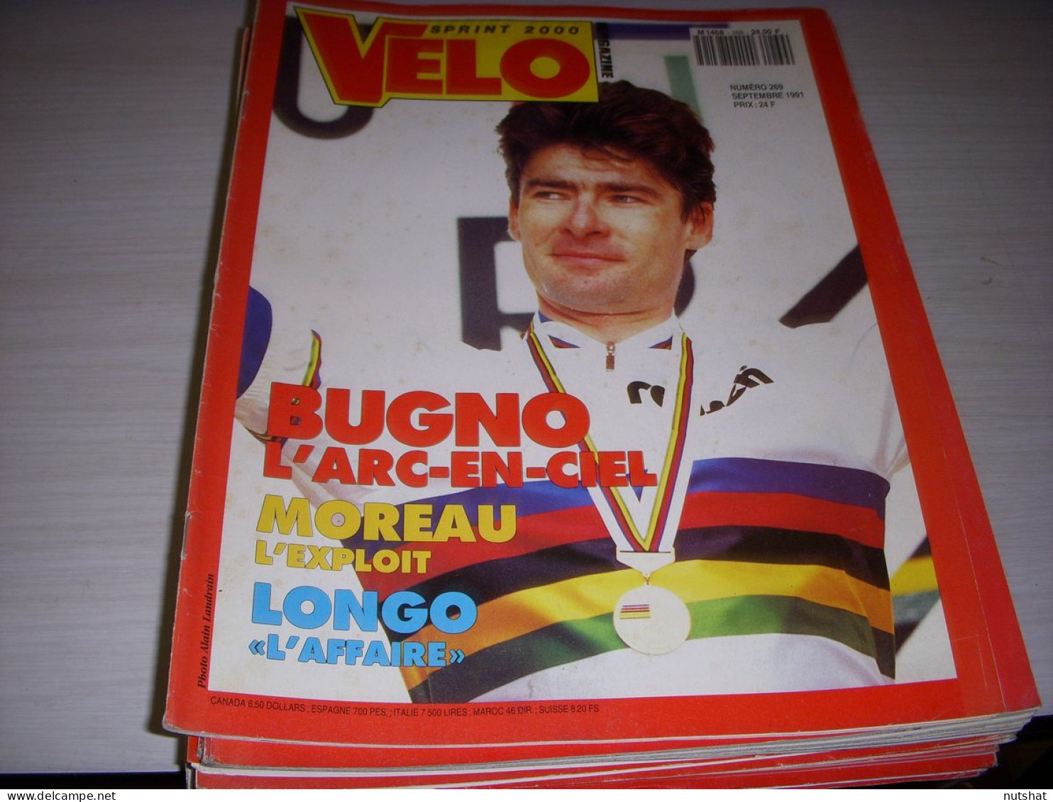VELO MAG 269 09.1991 SPECIAL CHAMPIONNAT MONDE 1er BUGNO FRANCIS MOREAU LONGO - Deportes