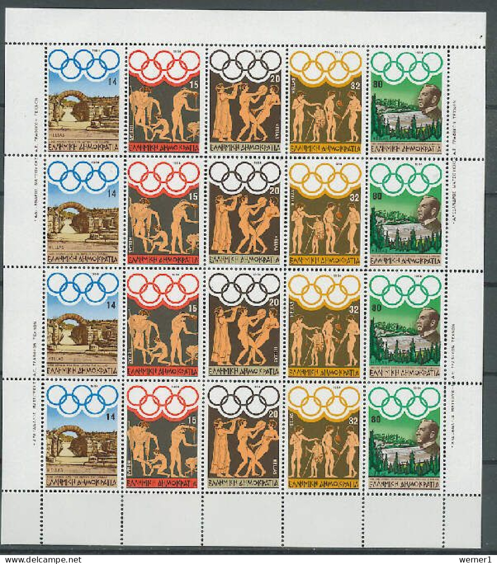 Greece 1984 Olympic Games Los Angeles, Sheetlet MNH - Sommer 1984: Los Angeles