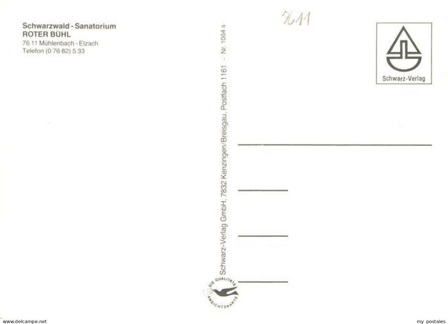 73927635 Elzach Schwarzwald Sanatorium Roter Buehl - Elzach