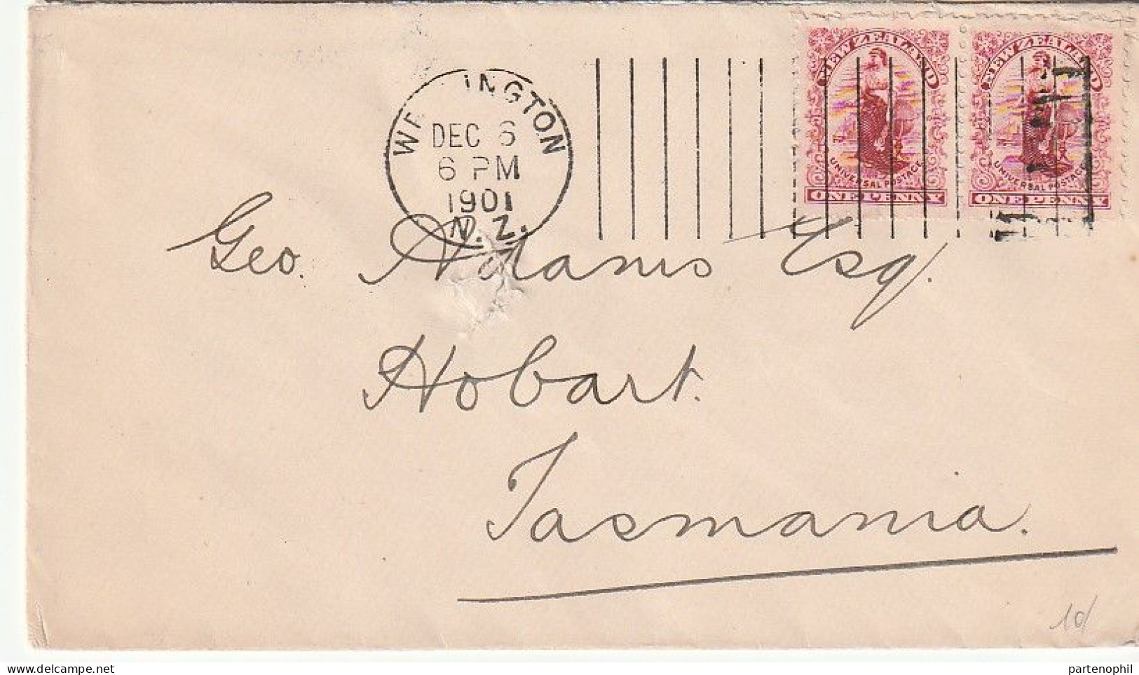 New Zealand Neuseeland 1901 -  Postgeschichte - Storia Postale - Histoire Postale - Briefe U. Dokumente