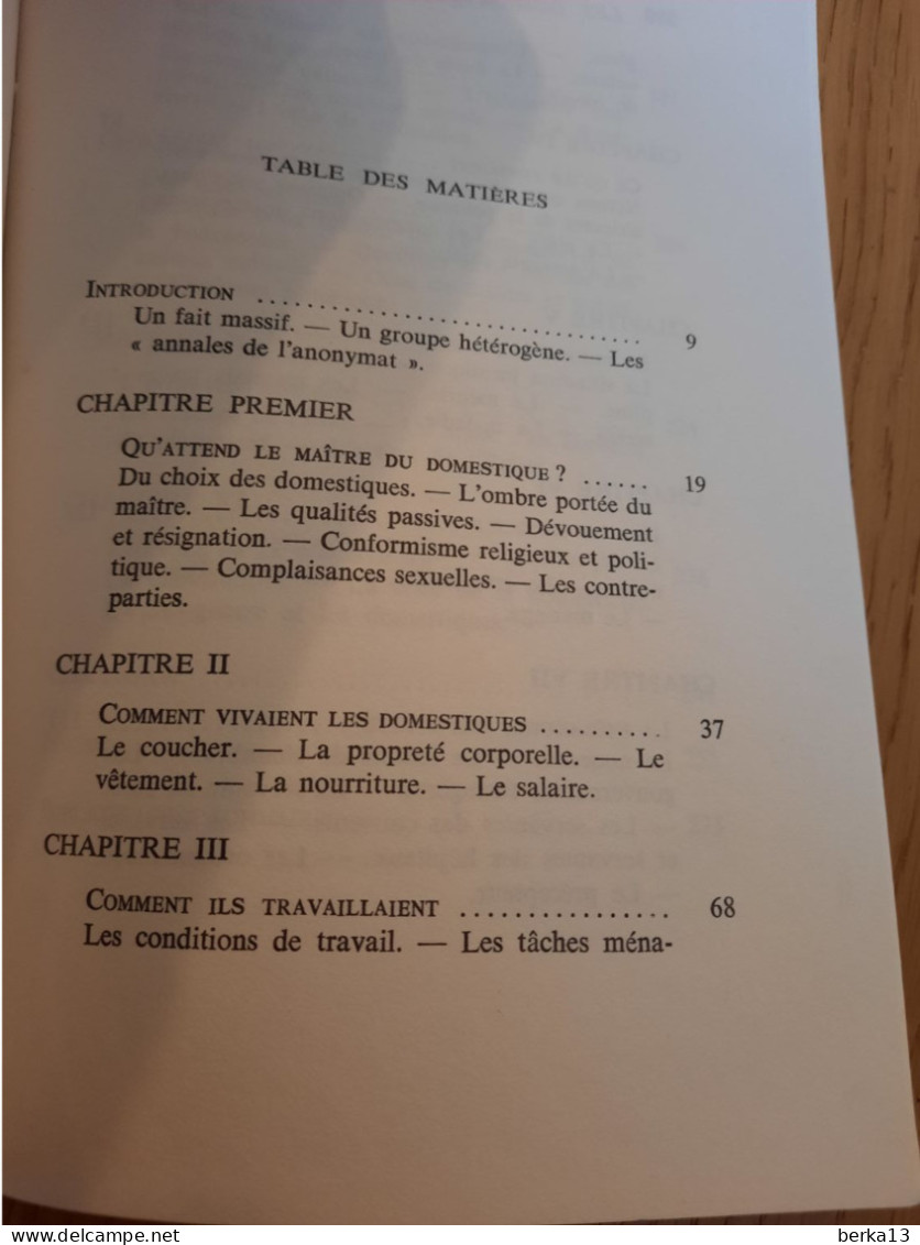 La Vie Quotidienne Des Domestiques En France Au XIXe  GUIRAL Et THUILLIER 1978 - Sociologie