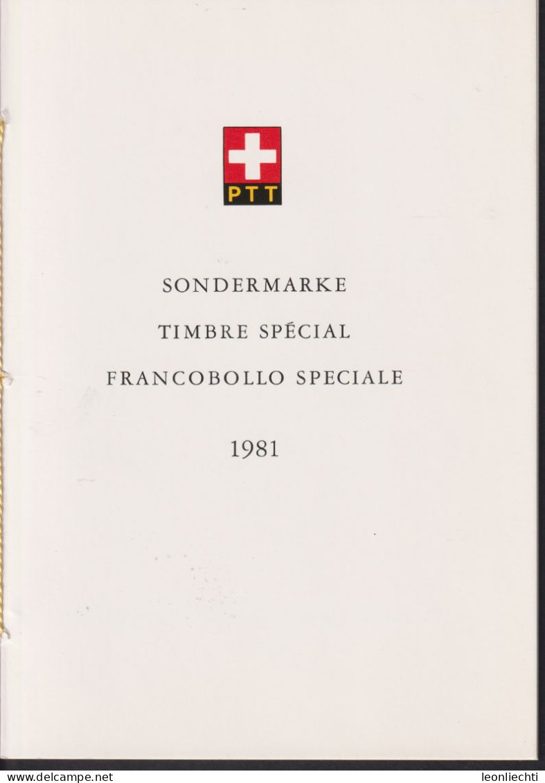 1981 Schweiz PTT Faltblatt Nr.180, ET ° Mi:CH 1196, Zum:CH F48, Pro Aero - Cartas & Documentos