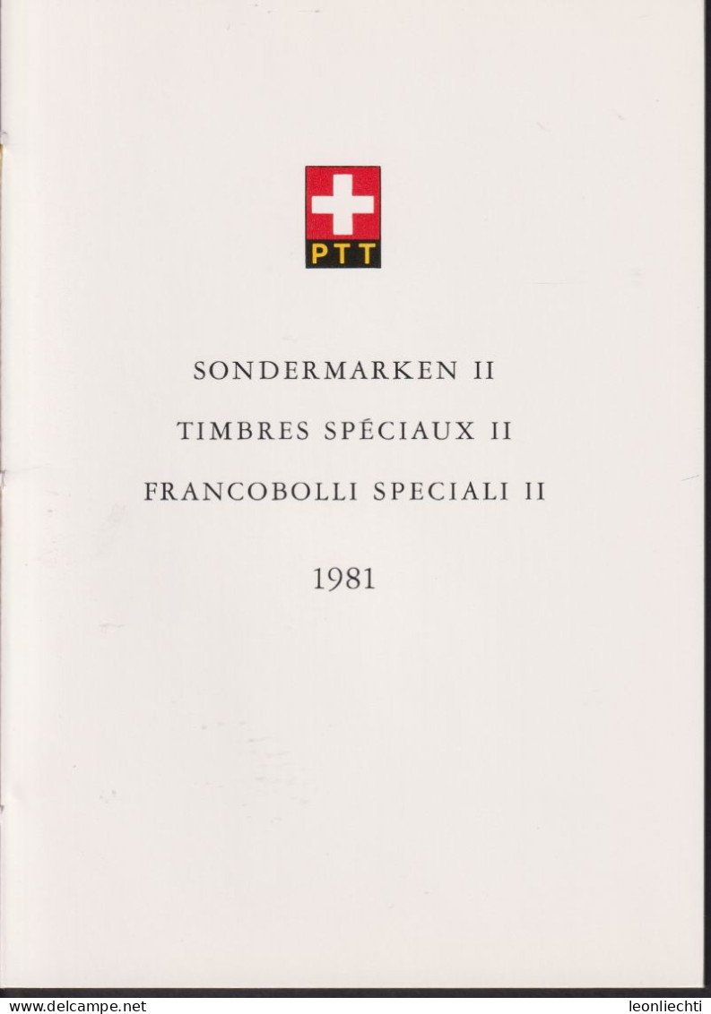 1981 Schweiz PTT Faltblatt Nr.183, ET ° Mi:CH 1206-1209, Zum:CH 656-659, Sonderpostmarken II - Brieven En Documenten