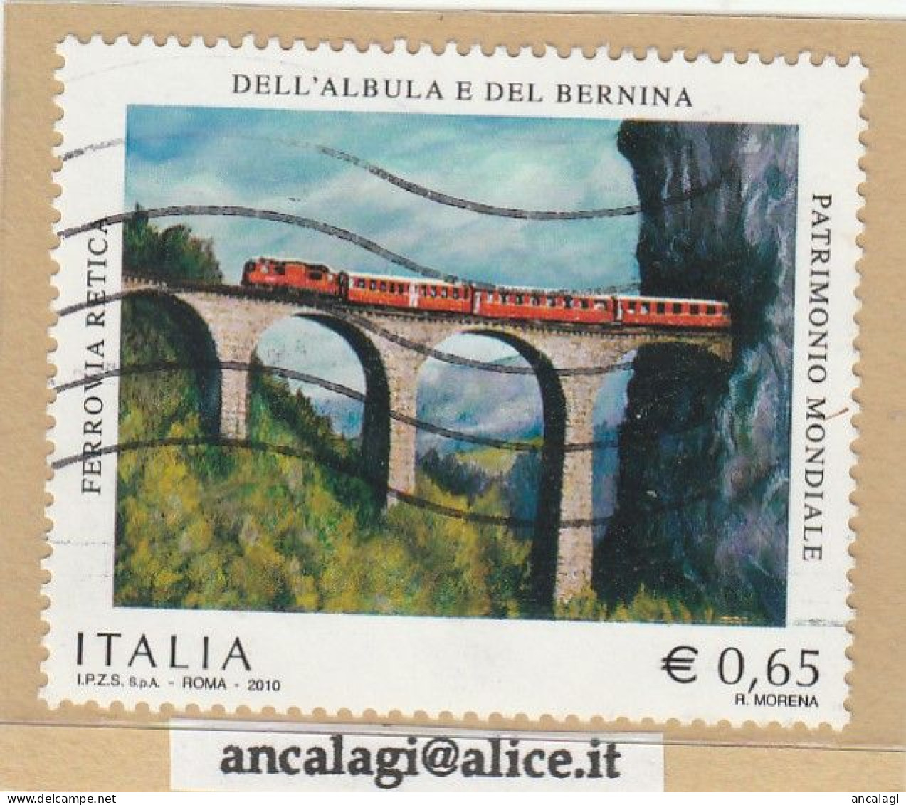 USATI ITALIA 2010 - Ref.1151A "FERROVIA RETICA" 1 Val. - - 2001-10: Gebraucht
