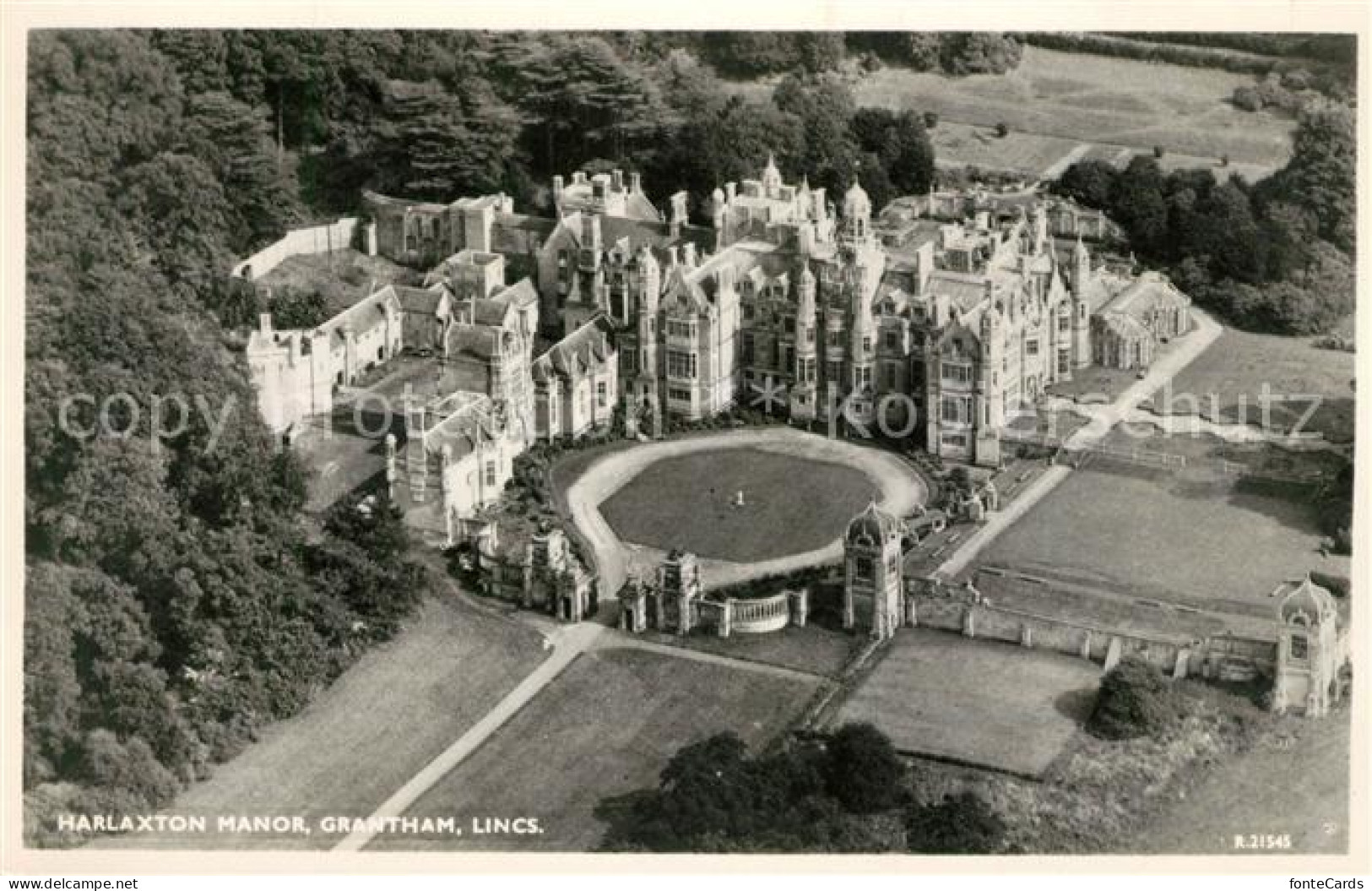 43007843 Grantham St Johns Harlaxton Manor Aerial View  - Sonstige & Ohne Zuordnung