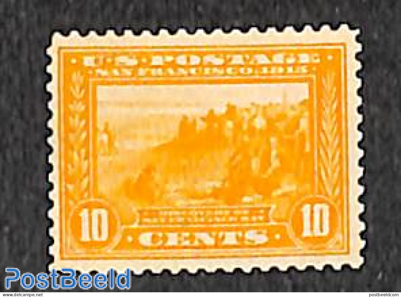 United States Of America 1912 10c, Yellow-orange, Stamp Out Of Set, Unused (hinged), History - Explorers - Neufs
