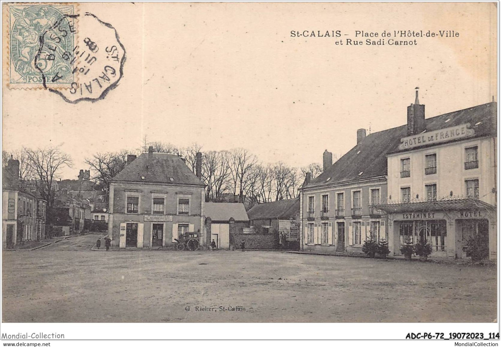 ADCP6-72-0552 - ST-CALAIS - Place De L'hôtel-de-ville Et Rue Sadi Carnot - Saint Calais