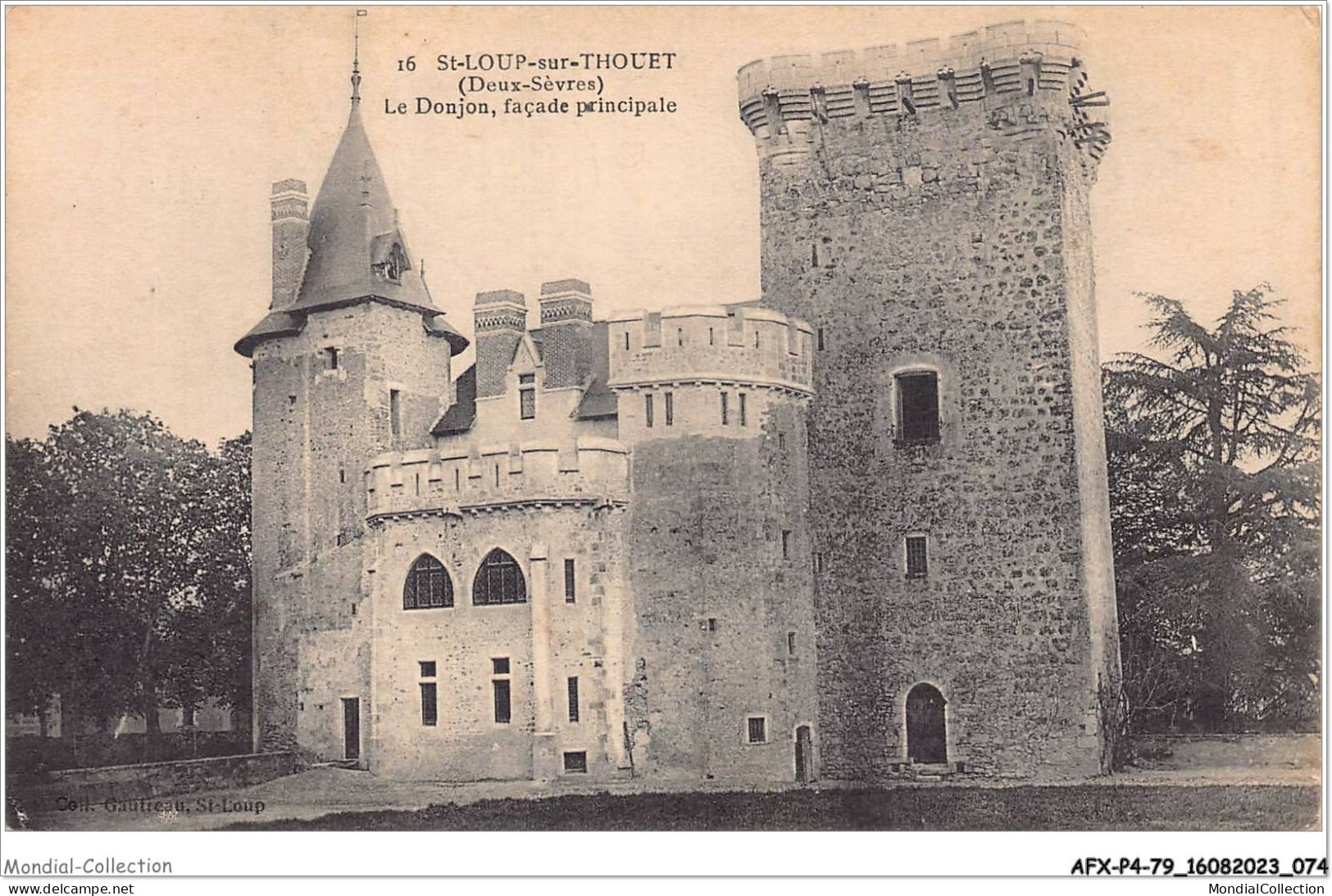 AFXP4-79-0313 - ST-LOUP-SUR-THOUET - Le Donjon - Facade Principale - Saint Loup Lamaire