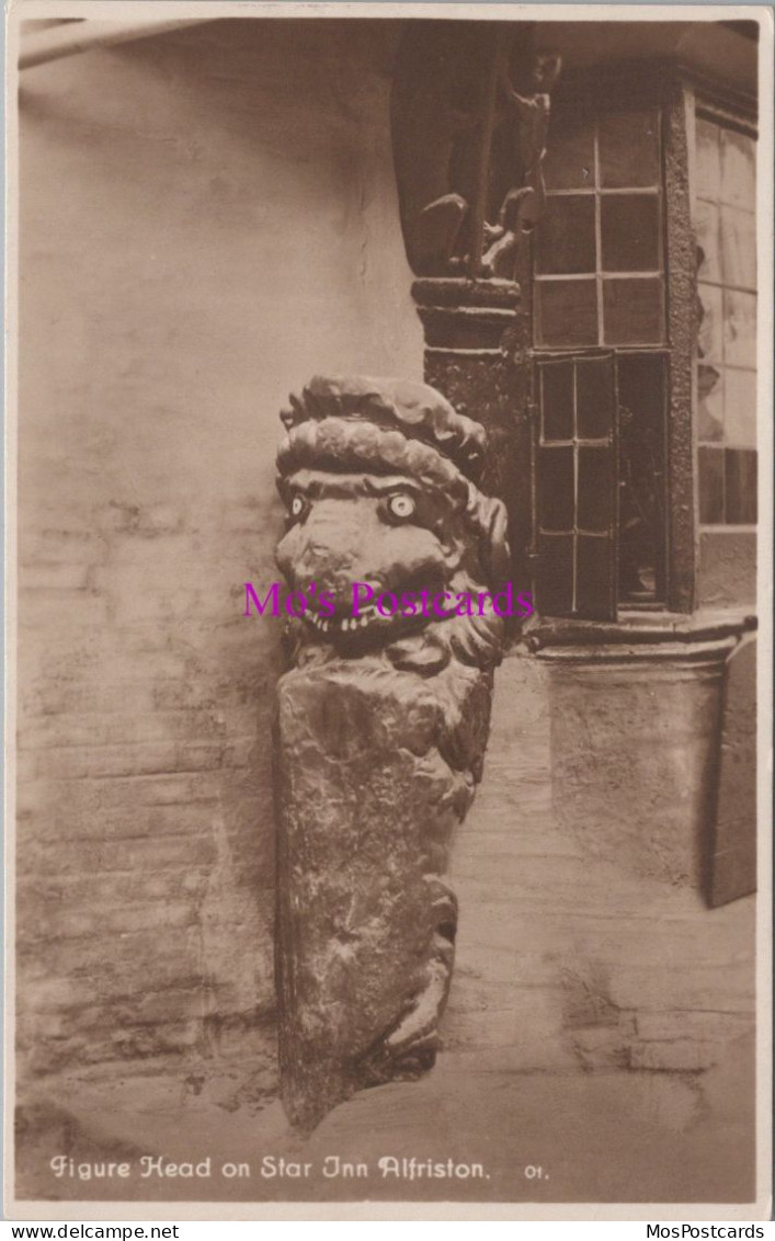 Sussex Postcard - Figure Head on Star Inn, Alfriston  DZ189