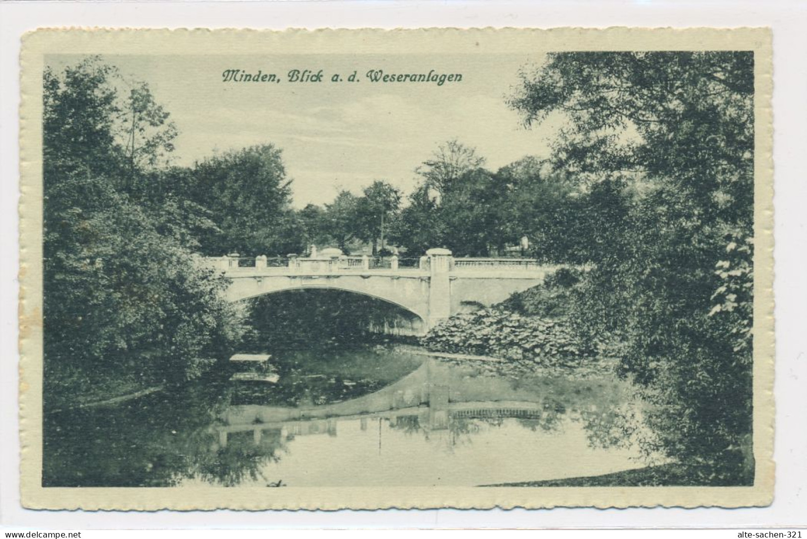 AK 1916 Brücke In Den Weseranlagen Minden - Minden