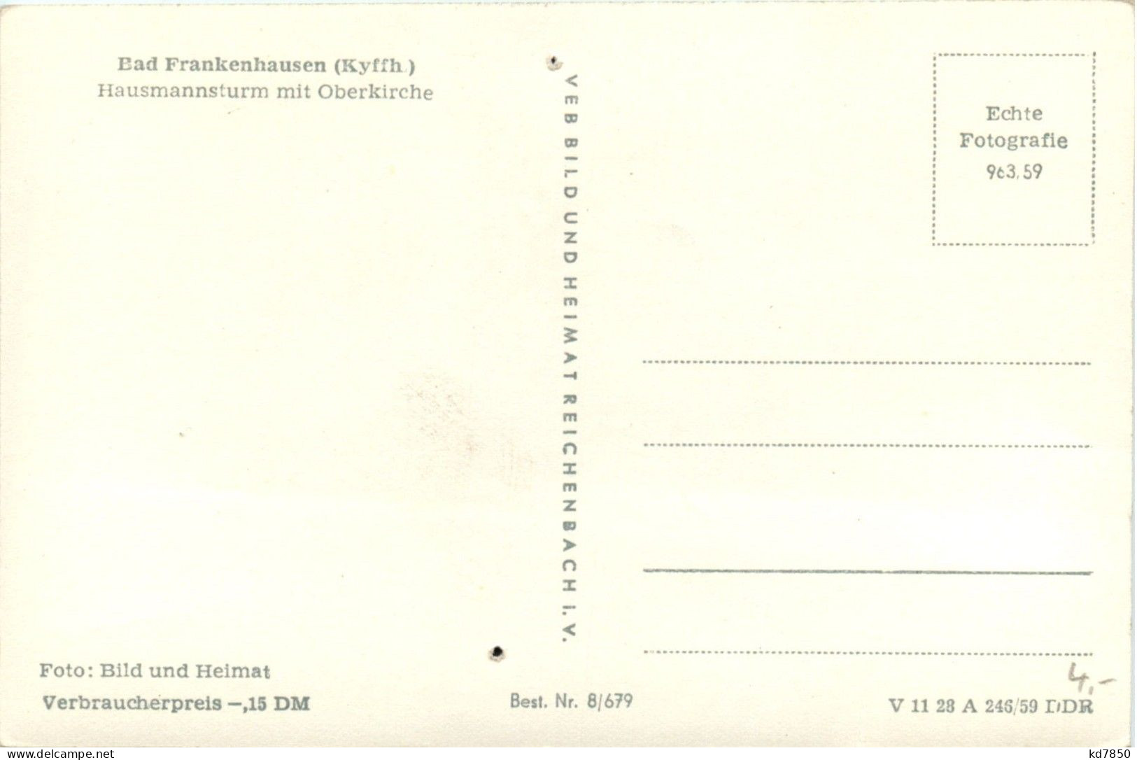 Kyffhäuser/Thür. - Bad Frankenhausen - Hausmannsturm Mit Oberkirche - Kyffhaeuser