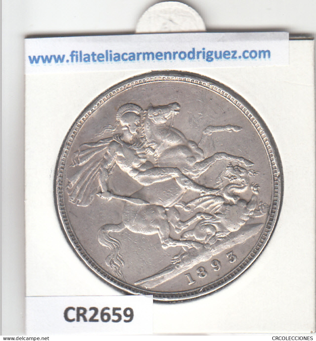 CR2659 MONEDA GRAN BRETAÑA 1 CORONA 1893 MBC  - Other - Europe