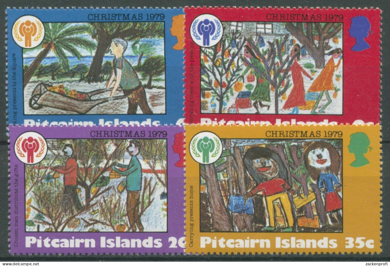 Pitcairn 1979 Weihnachten Int. Jahr Des Kindes 188/91 Postfrisch - Pitcairneilanden
