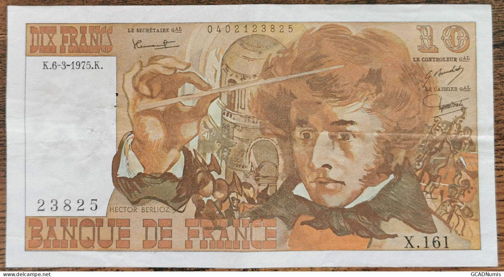 Billet 10 Francs BERLIOZ  6 - 3 - 1975 France X.161 - 10 F 1972-1978 ''Berlioz''