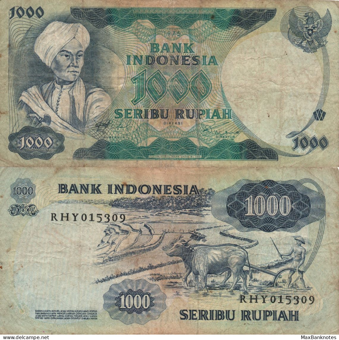 Indonesia / 1.000 Rupiah / 1975 / P-113(a) / FI - Indonesia