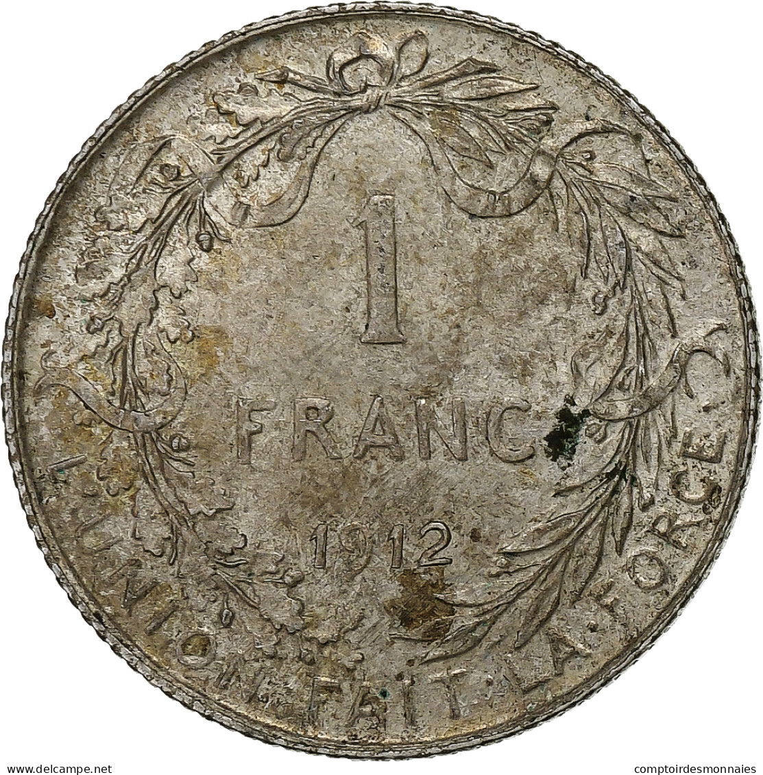 Monnaie, Belgique, Albert I, Franc, 1912, Bruxelles, TTB, Argent, KM:72 - 1 Frank