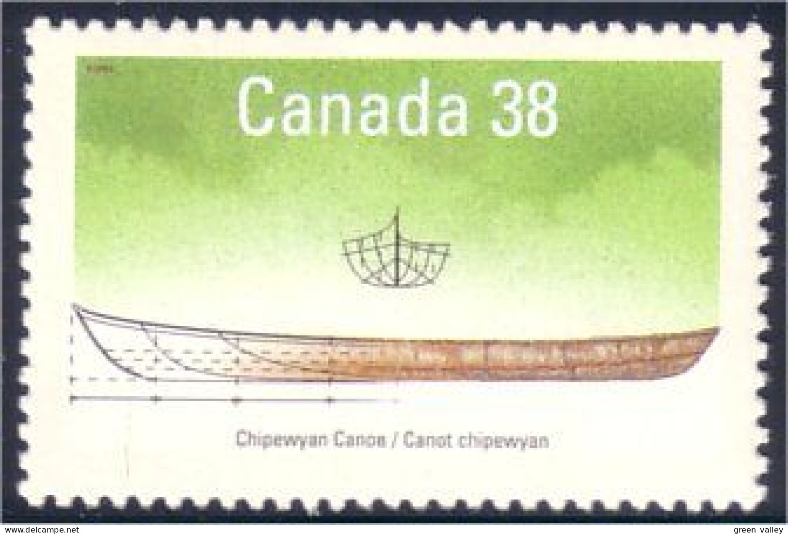 Canada Canot Chipewyan Canoe MNH ** Neuf SC (C12-29a) - Ungebraucht