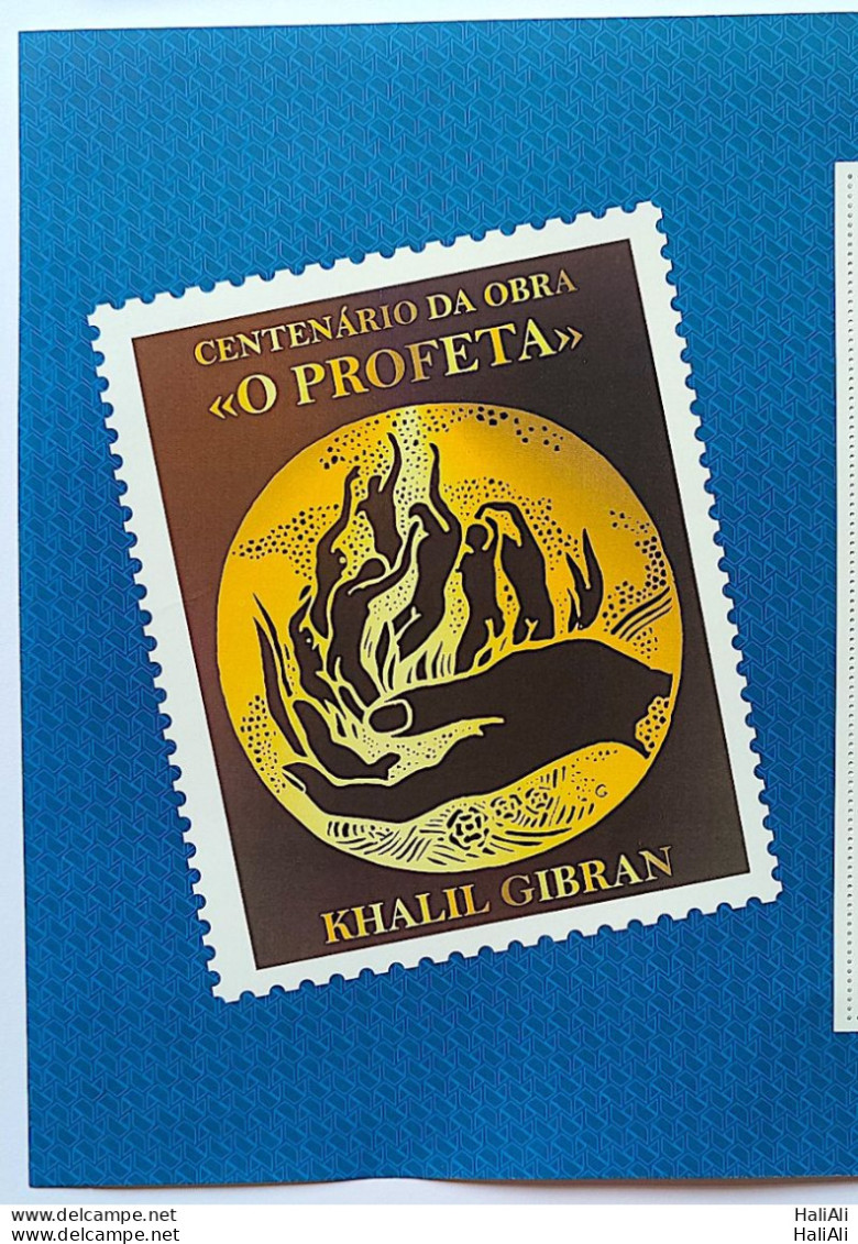 SI 11 Vignette Of Brazil Institutional Stamp Khalil Gibran The Prophet Literature Lebanon 2023 - Personalized Stamps