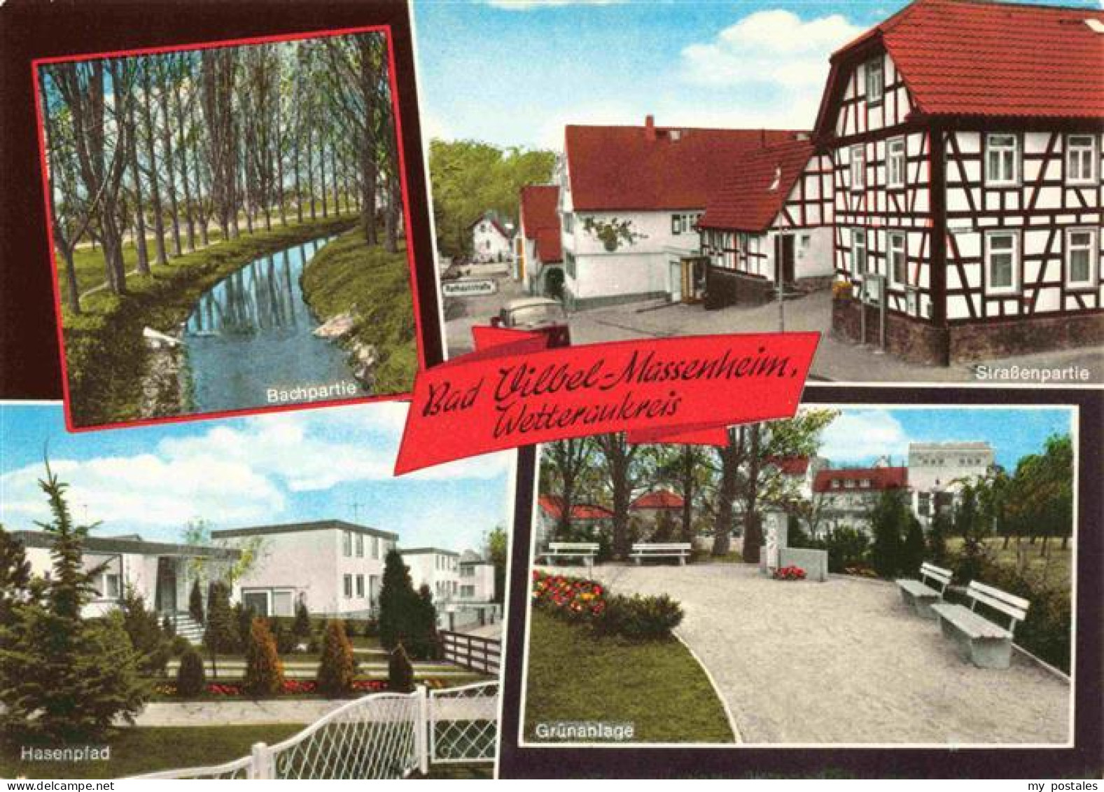 73972726 Massenheim_Bad_Vilbel Partie Am Bach Strassenpartie Gruenanlage Hasenpf - Bad Vilbel