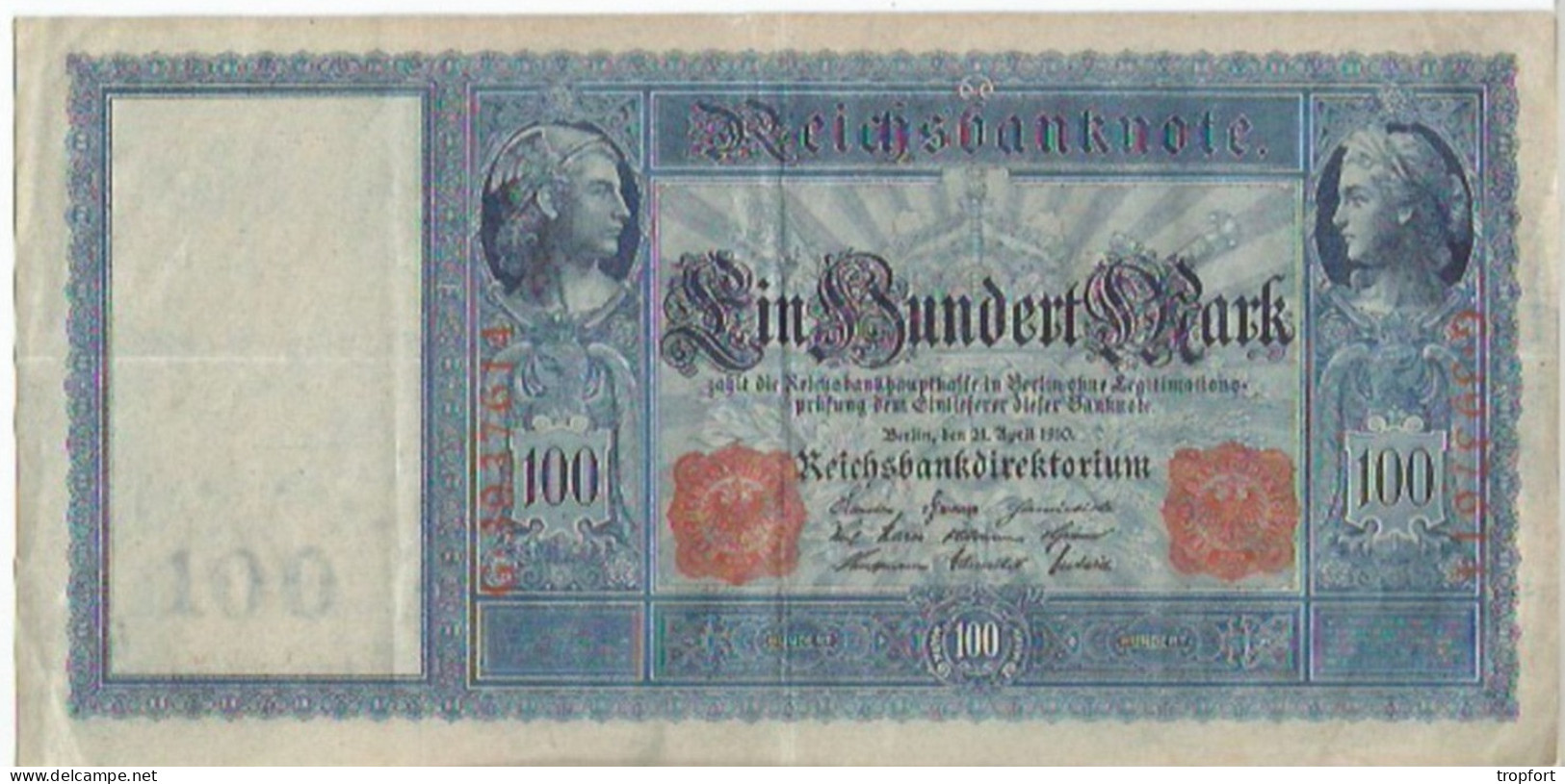 XE //  BILLET ALLEMAGNE 1910  Germany Deutch - Tweede Wereldoorlog