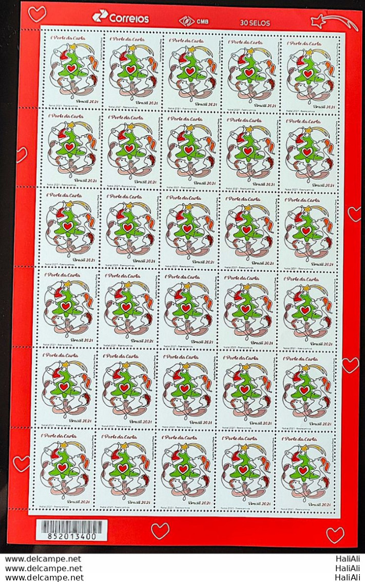 C 4019 Brazil Stamp Christmas Reunion 2021 Sheet - Unused Stamps