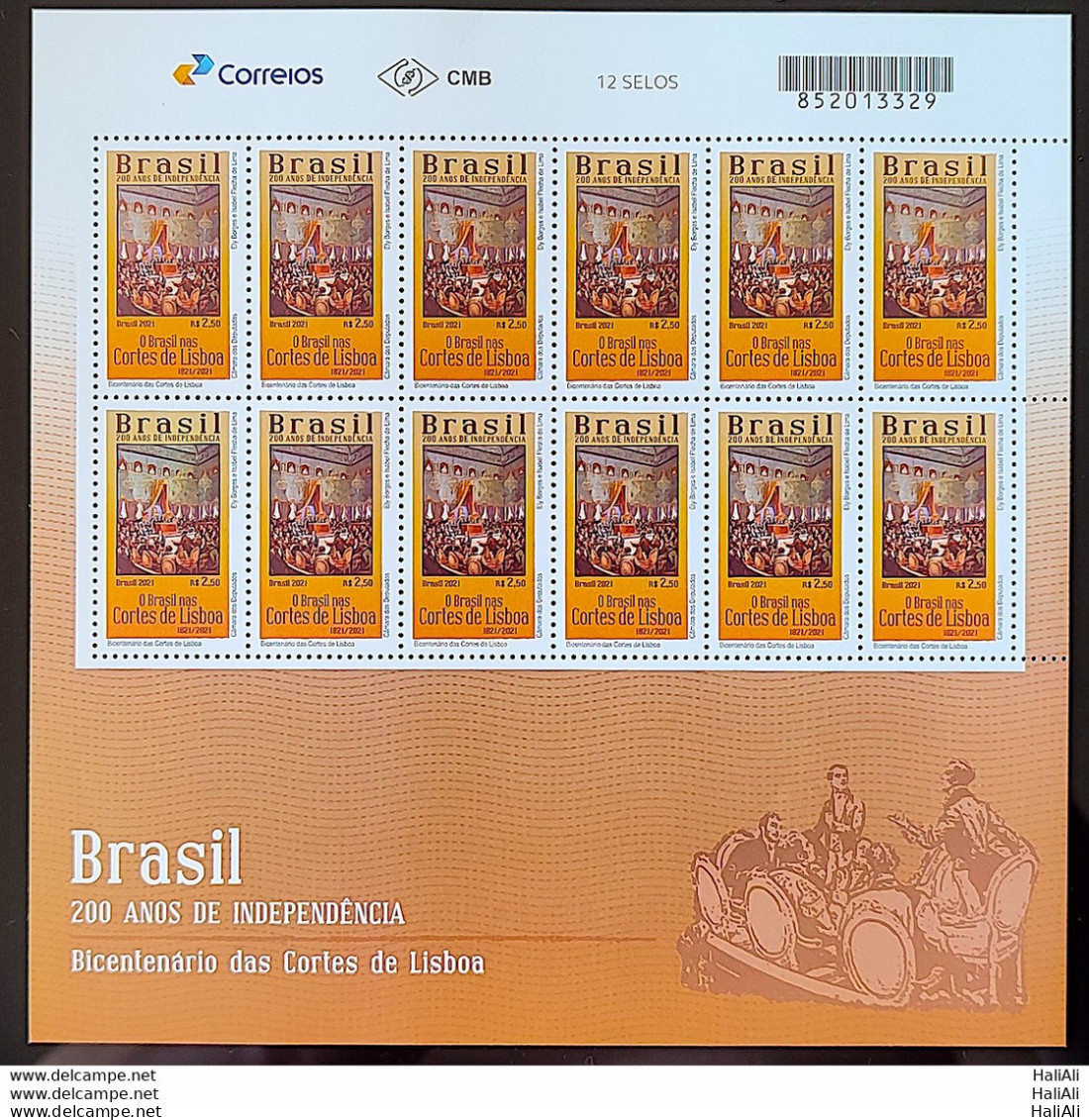 C 4002 Brazil Stamp Portugal 200 Years Of Lisbon Courts 2021 Sheet - Neufs