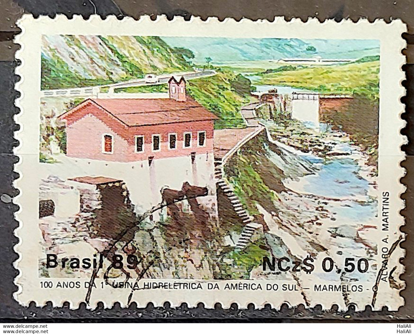 C 1644 Brazil Stamp 100 Years Hydroelectric Marmelos Energy Electricity Juiz De Fora 1989 Circulated 3 - Gebruikt