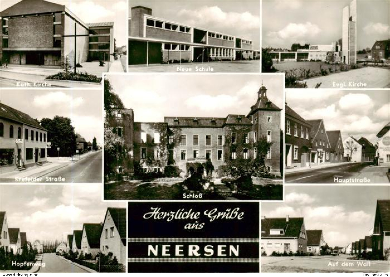 73891631 Neersen  Niederrhein Kath Kirche Neue Schule Ev Kirche Krefelder Strass - Willich