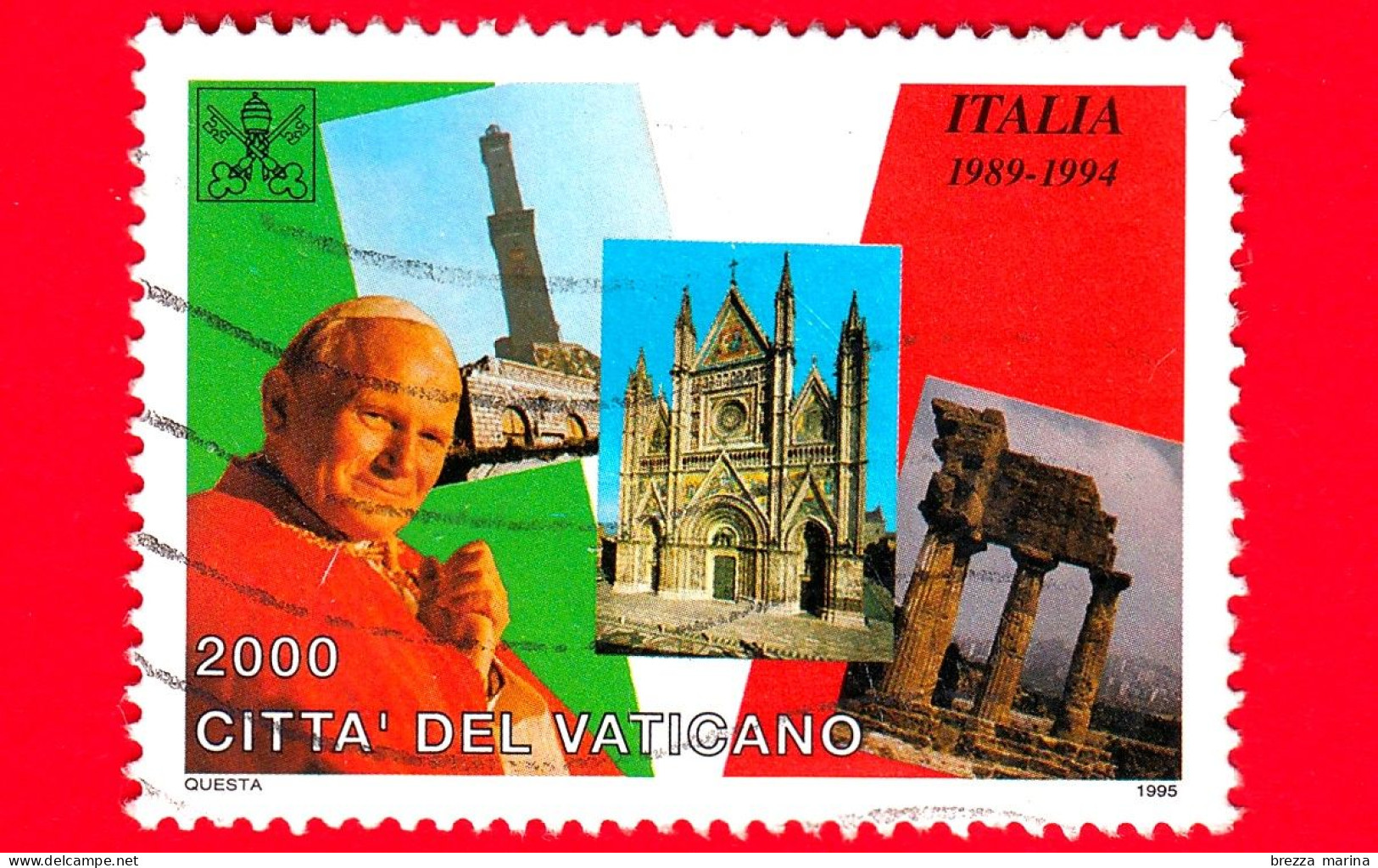 VATICANO - Usato - 1995 - Viaggi Di Giovanni Paolo II Nel 1994 - Italia - 2000 - Oblitérés