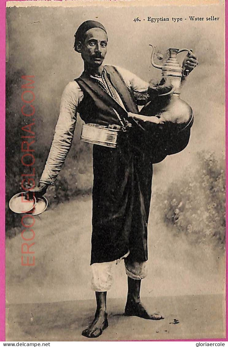 Ag2687 - EGYPT - VINTAGE POSTCARD  - Ethnic - Water Seller - Africa