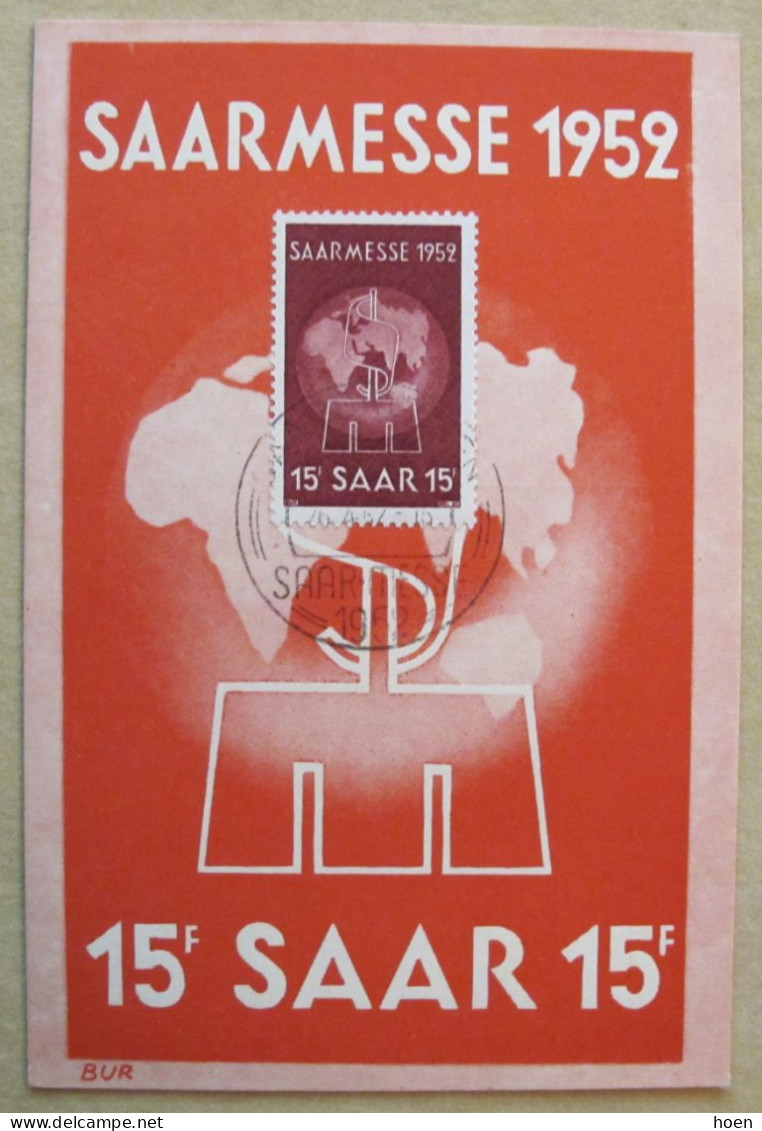Sarre - Saarmesse 1952 - Carte Maximum - Cartes-maximum (CM)
