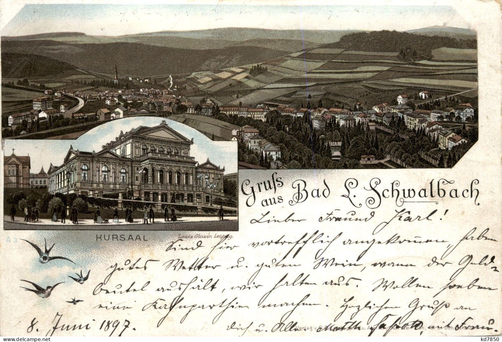 Gruss Aus Bad Schwalbach - Litho - Bad Schwalbach