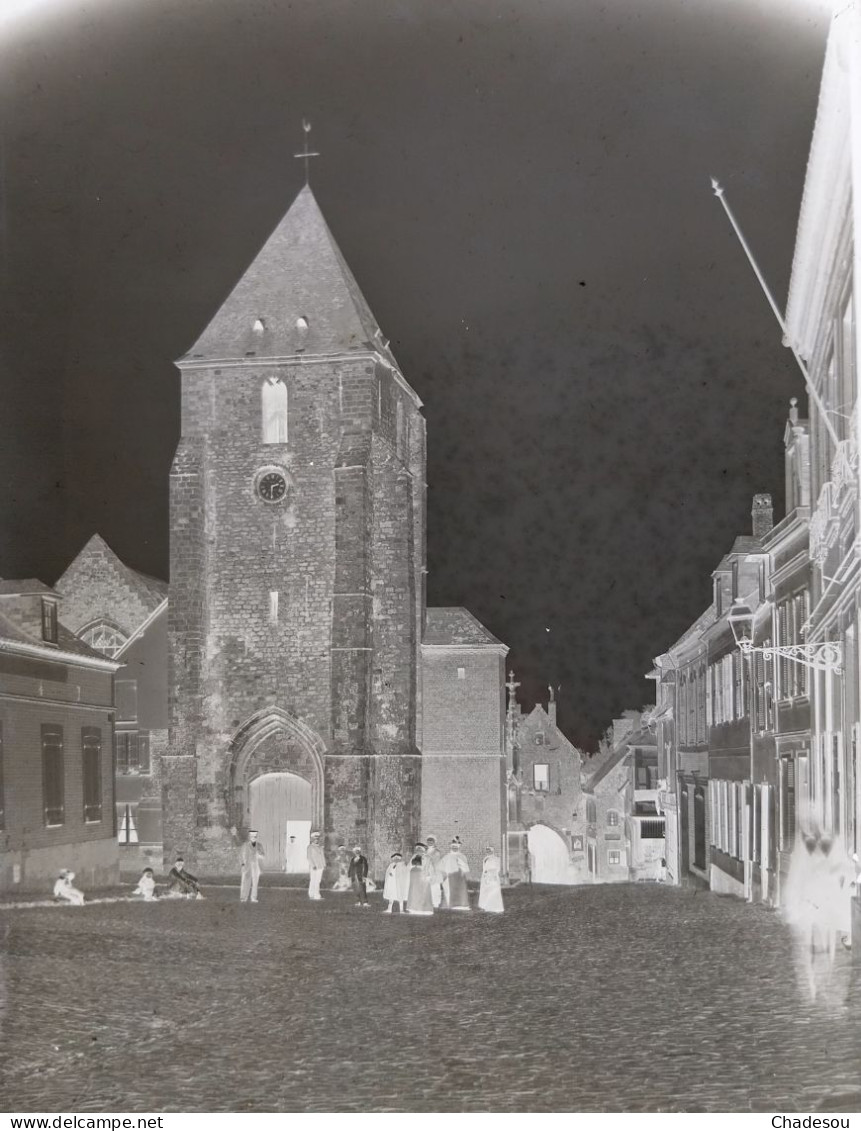 Saint Valéry Sur Somme L'église Et La Place Saint Martin - Plaques De Verre