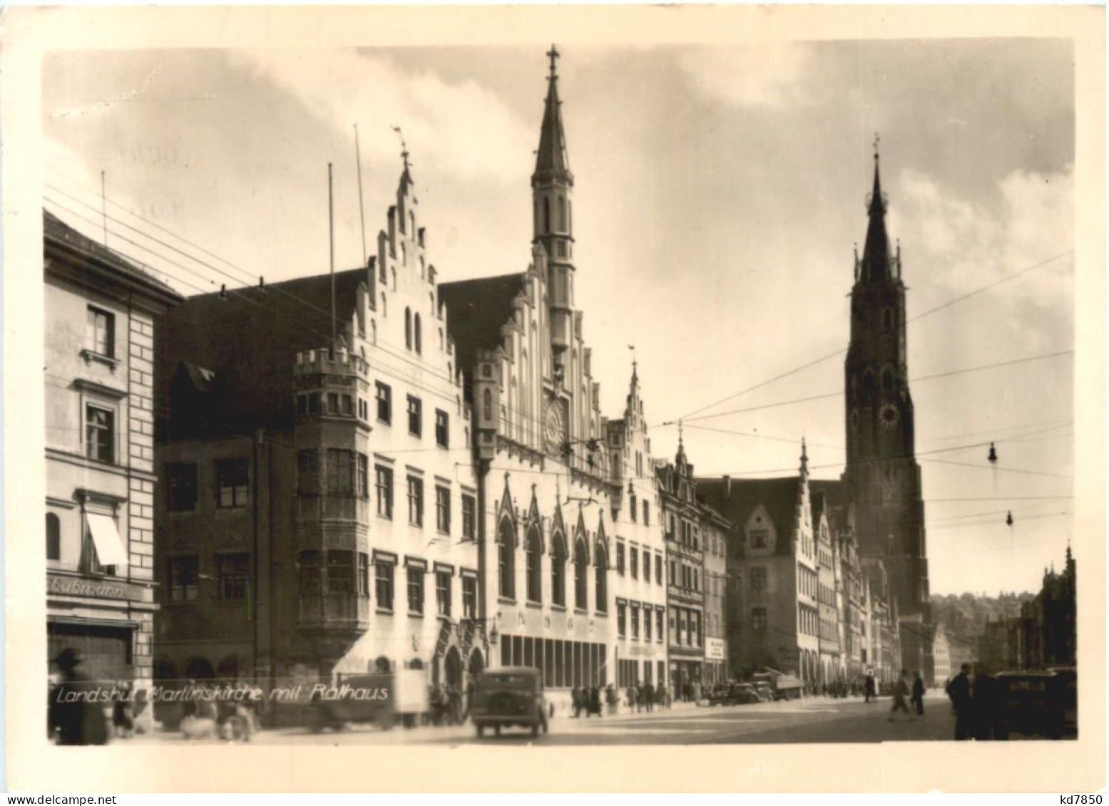 Landshut, Martinskirche Mit Rathaus - Landshut