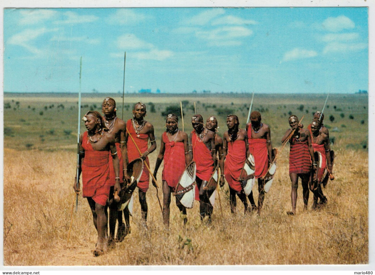 KENIA   KENSTA  TRIBES  SERIES  MAASAI   WARRIORS        (VIAGGIATA) - Kenya