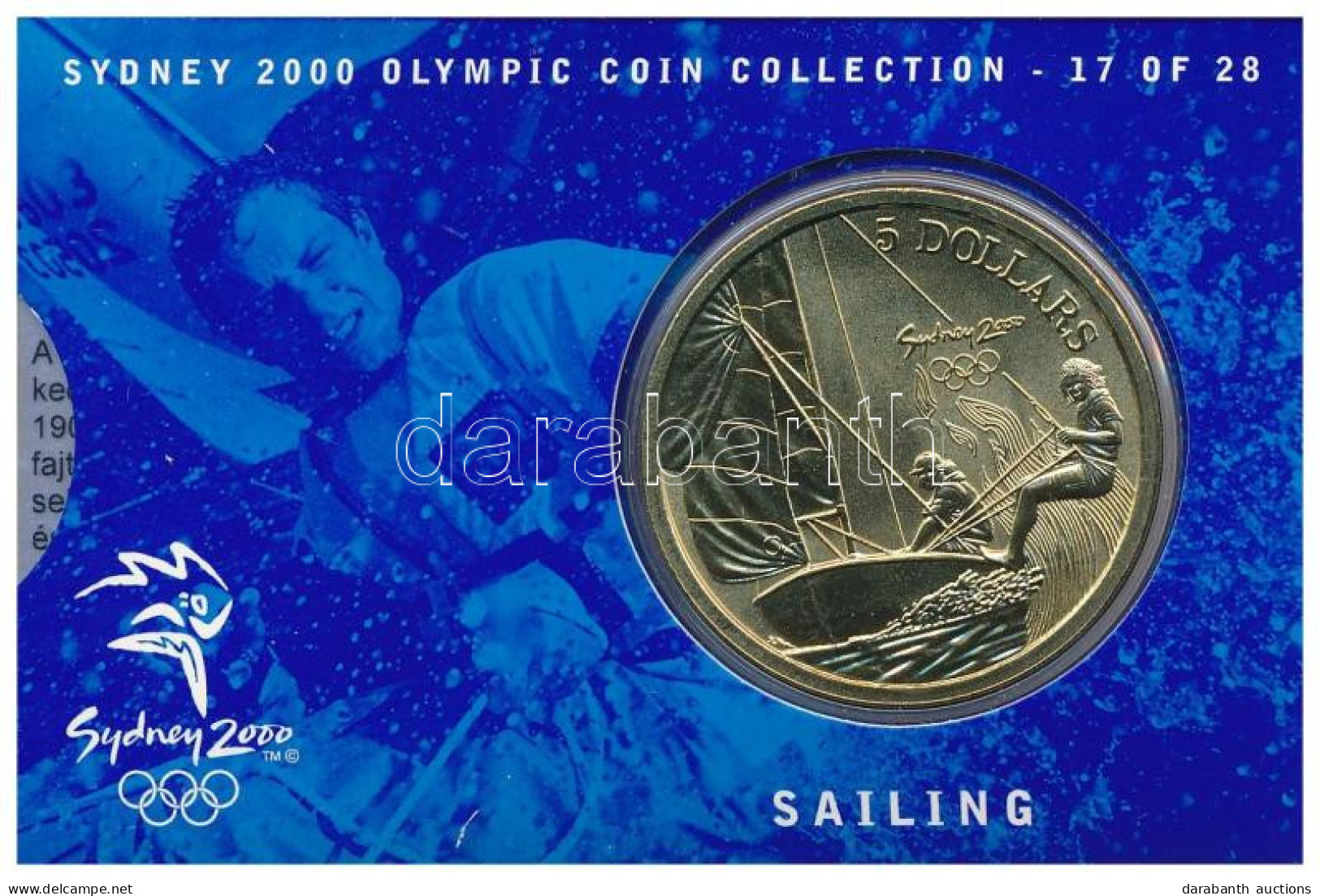 Ausztrália 2000. 5D Al-bronz "Sydneyi Olimpia 2000 - Vitorlázás" Bliszterben T:BU  Australia 2000. 5 Dollars Al-Bronze " - Non Classés